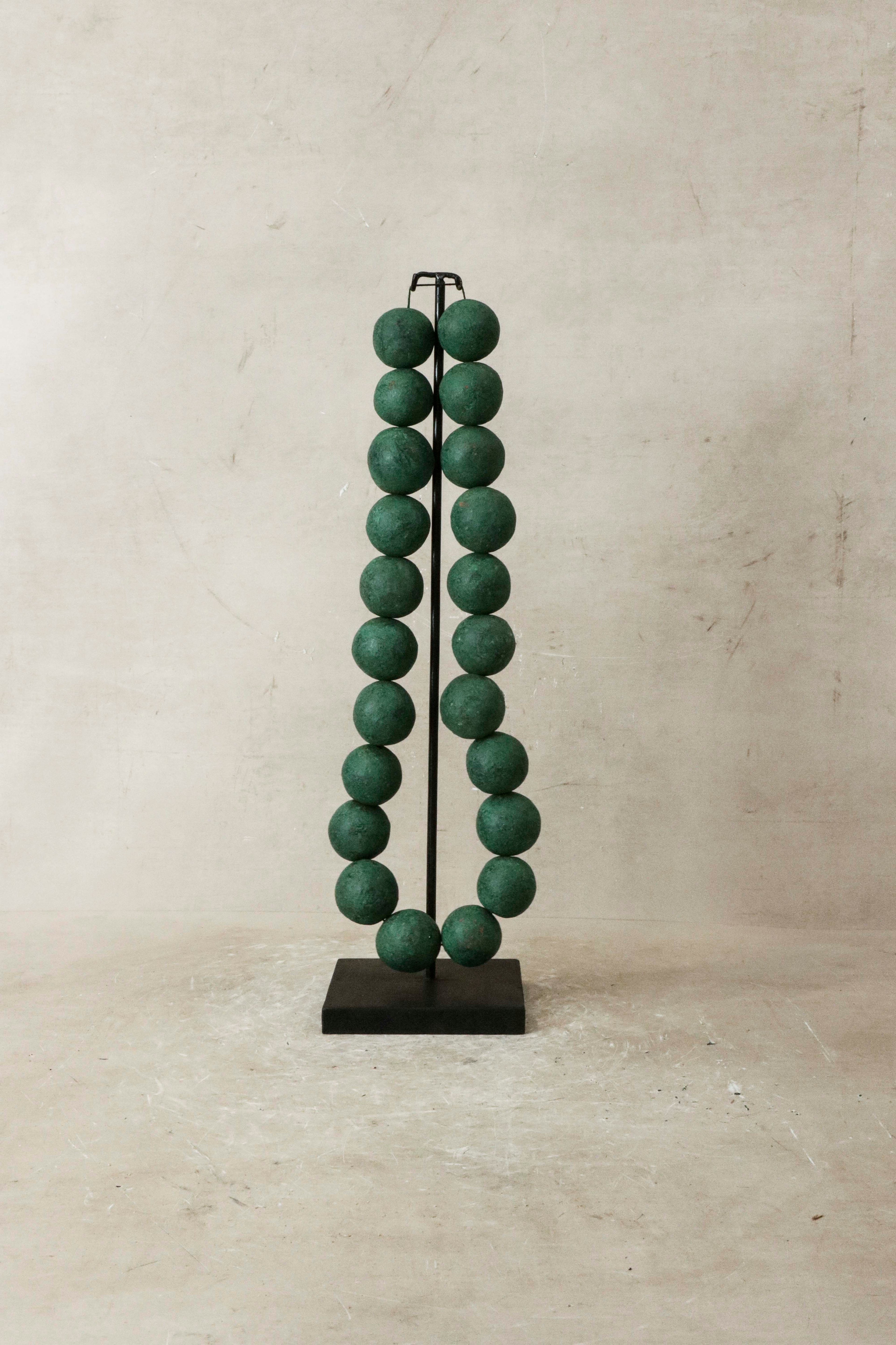 Cameroon Clay Beads- Green 36.1