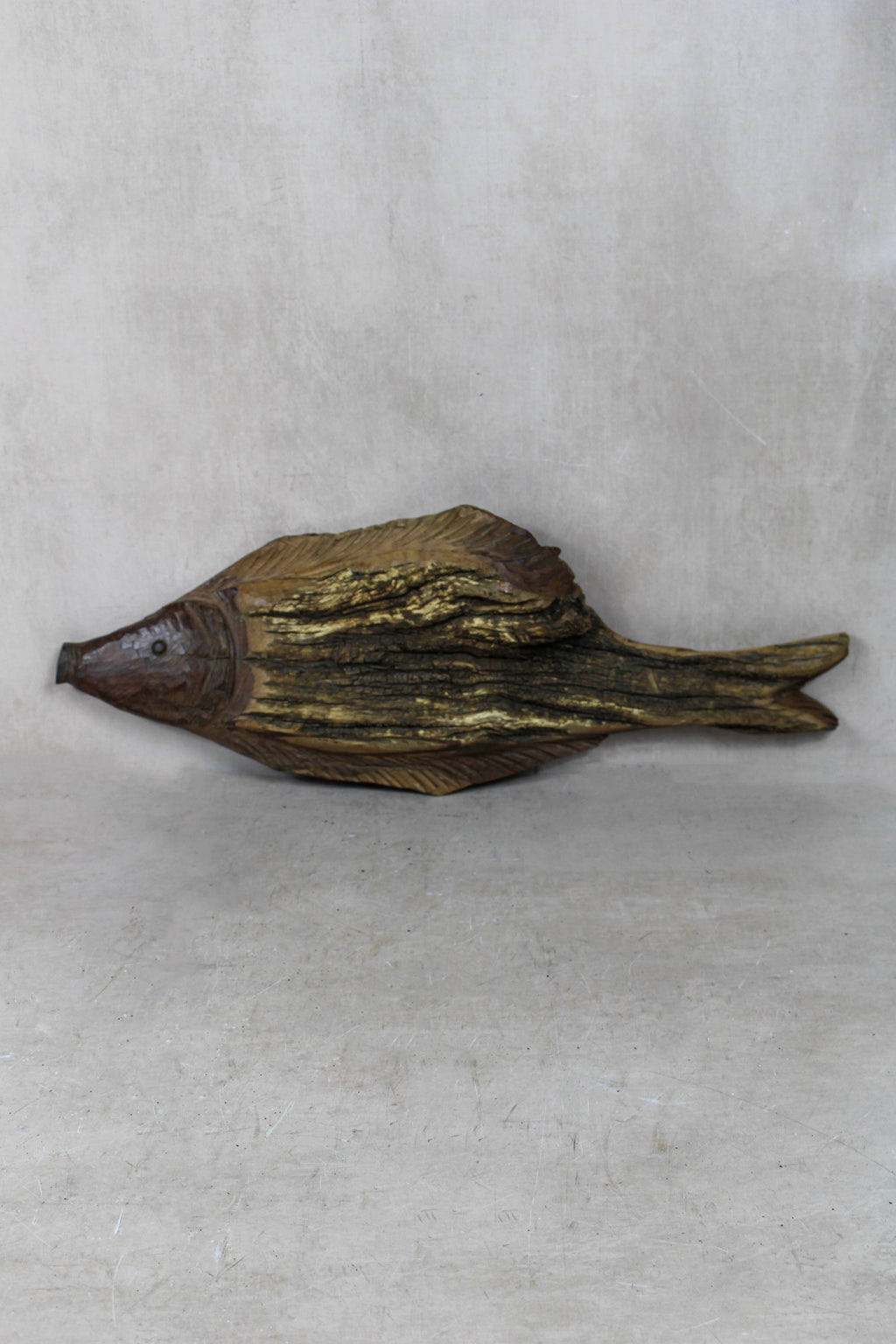 Driftwood Hand Carved Fish - 116.4