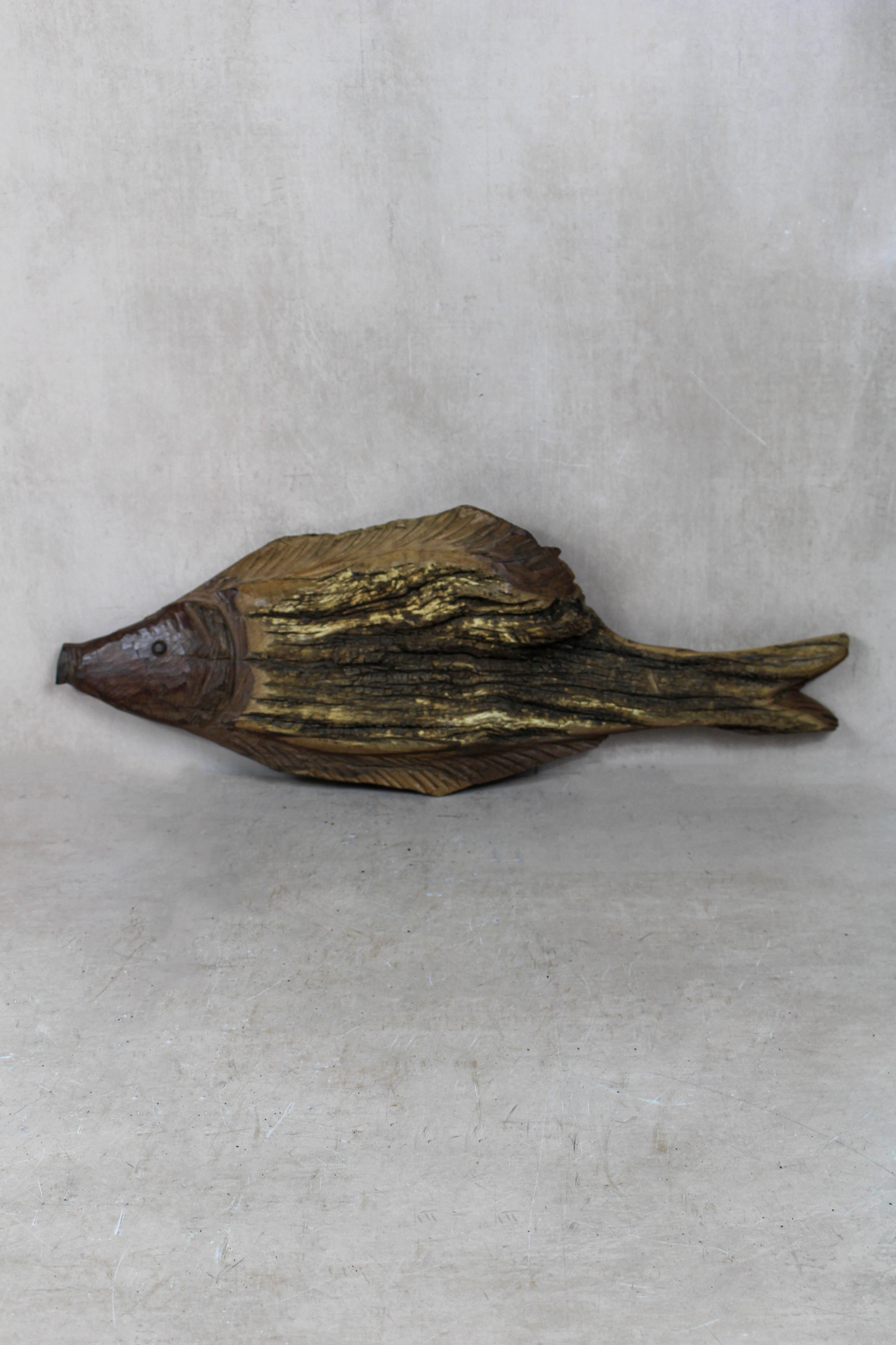 Driftwood Hand Carved Fish - 116.4