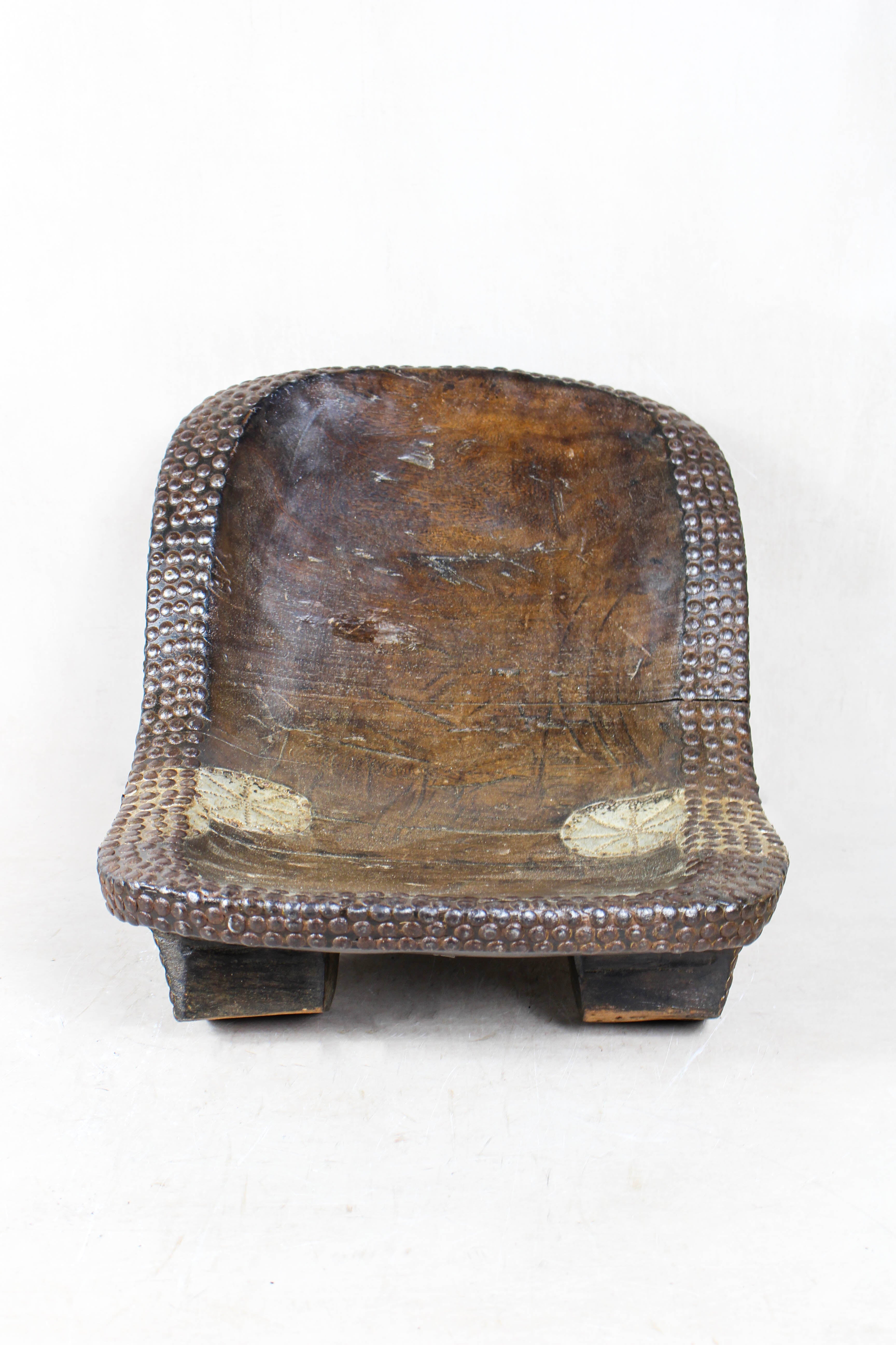 Vintage Rwanda Wood Stool 221.1