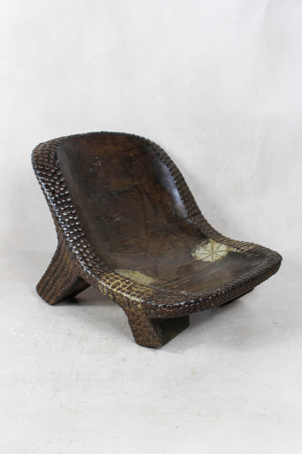 Vintage Rwanda Wood Stool 221.1