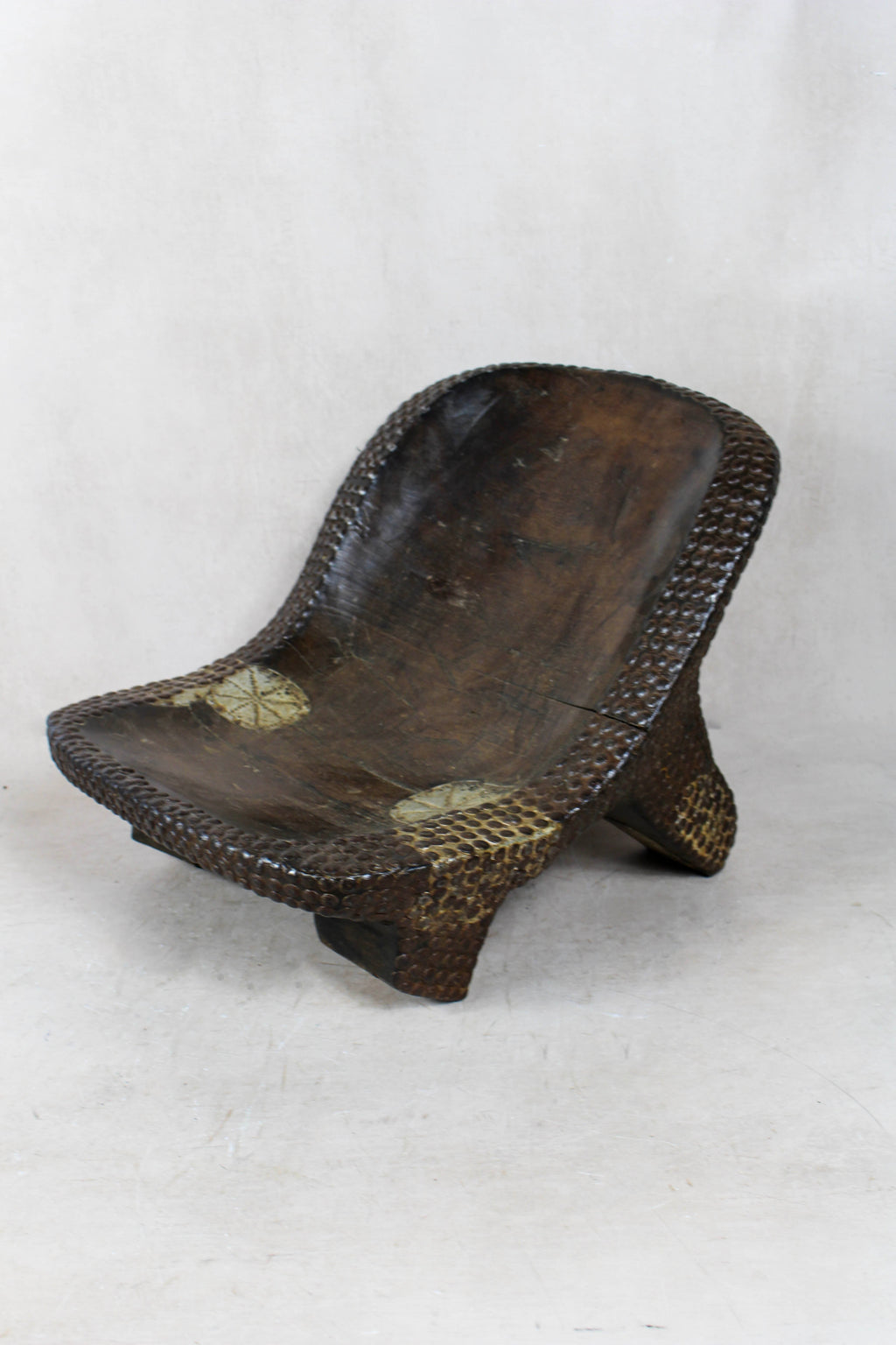 Vintage Rwanda Wood Stool 221.1