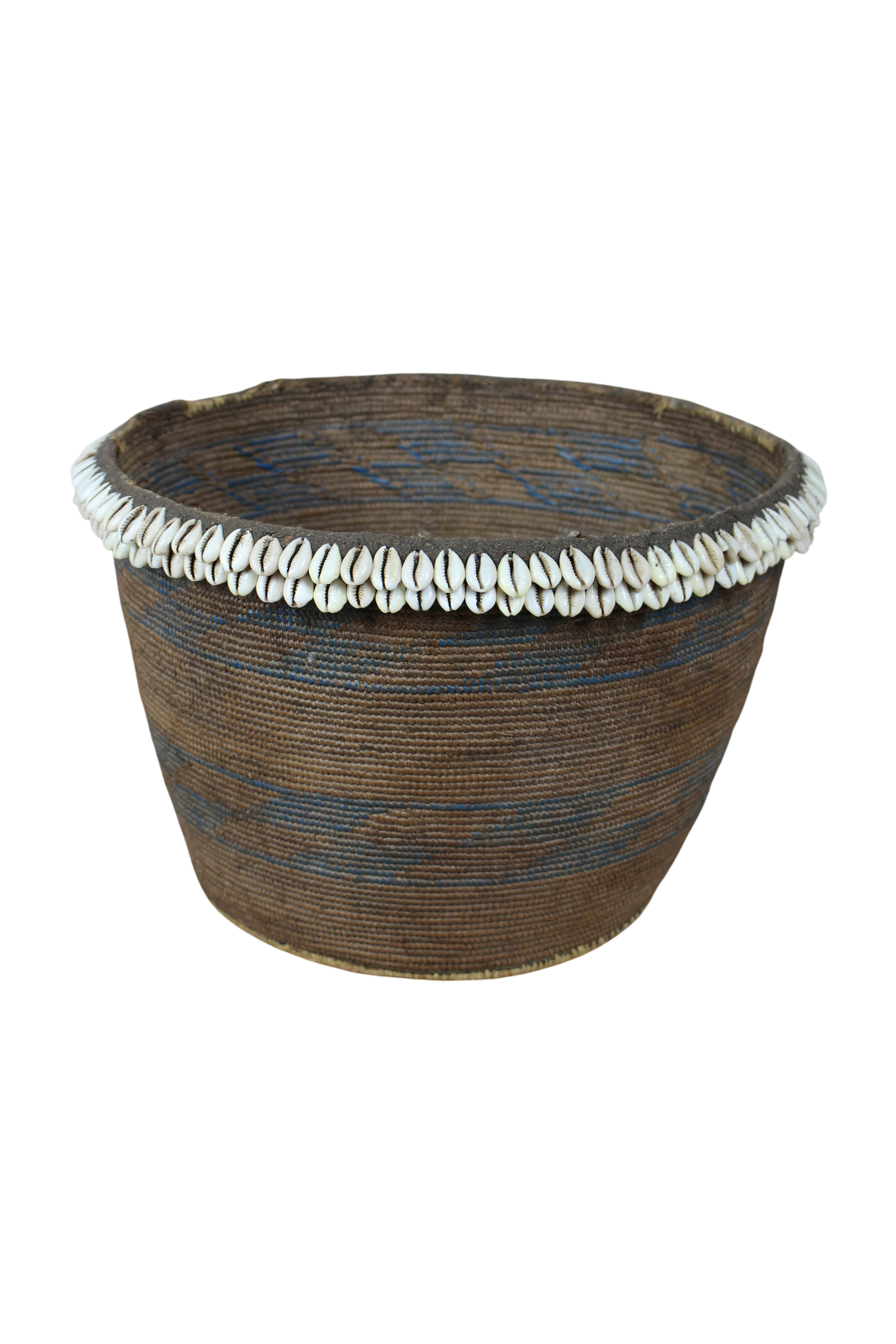 Vintage Tutsi Basket - Rwanda - with Cowrie shells - 106.12