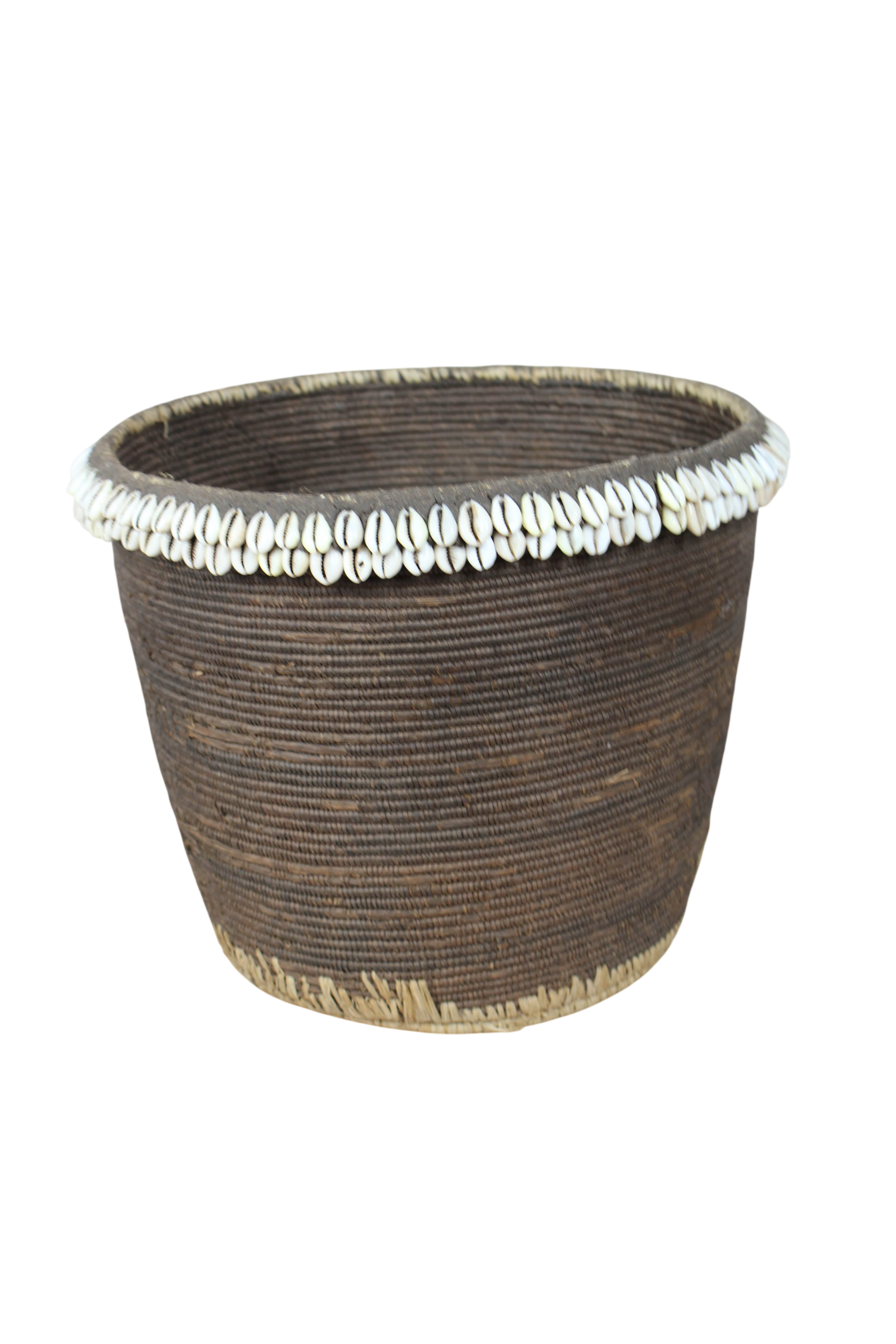 Vintage Tutsi Basket - Rwanda - with Cowrie shells - 106.14