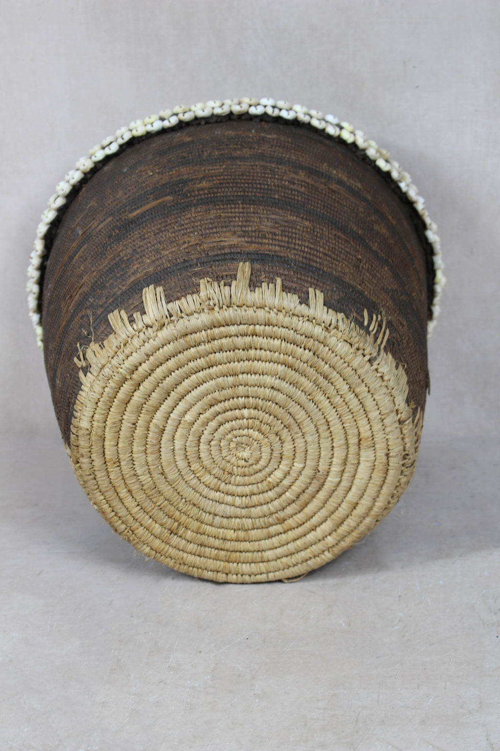 Vintage Tutsi Basket - Rwanda - with Cowrie shells - 106.14