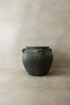 Vintage Dark pot with ears - E4.21