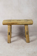 Vintage Rustic Stool Small - Elm wood - 52