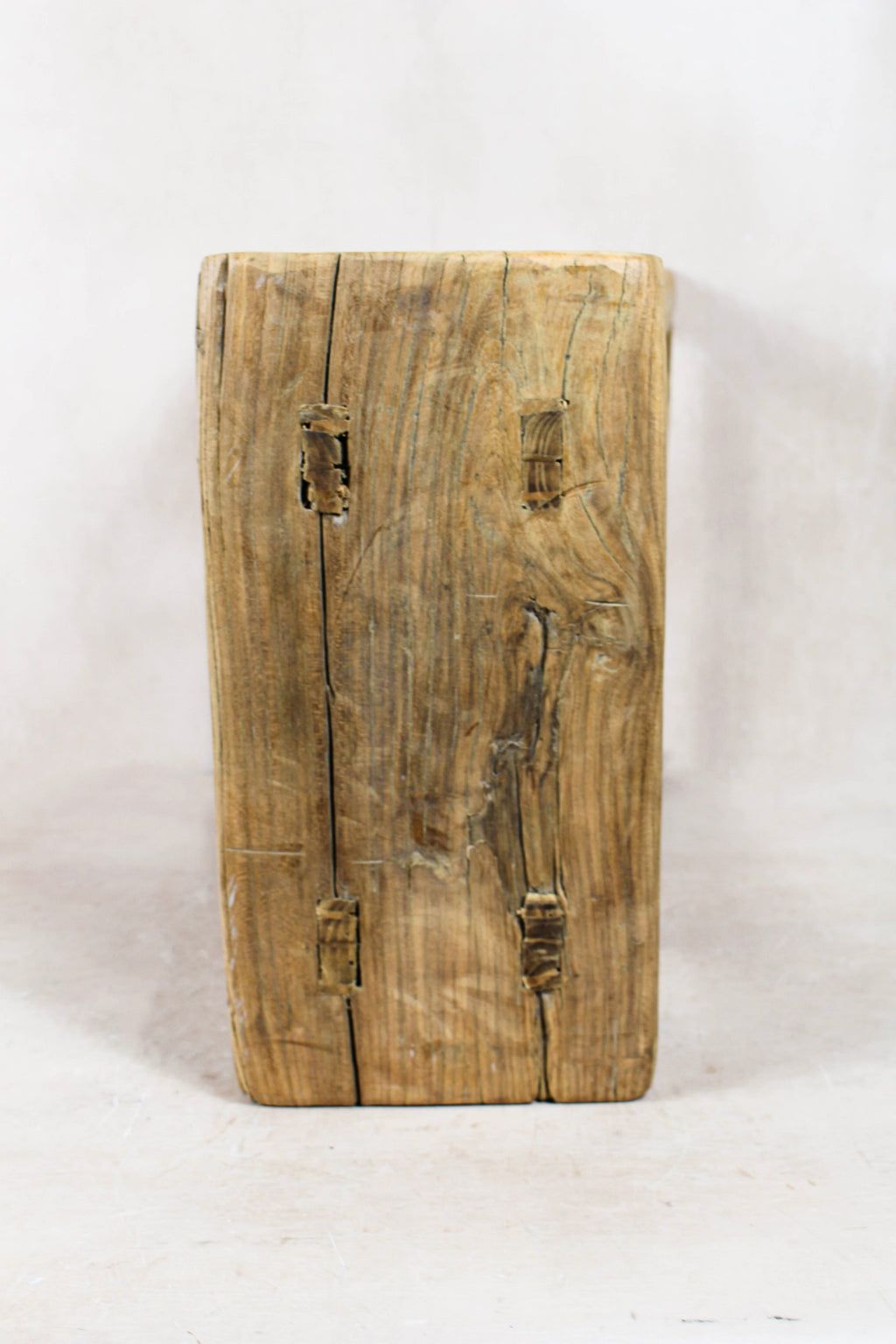Vintage Rustic Elm Wood Stool - Medium - No 77