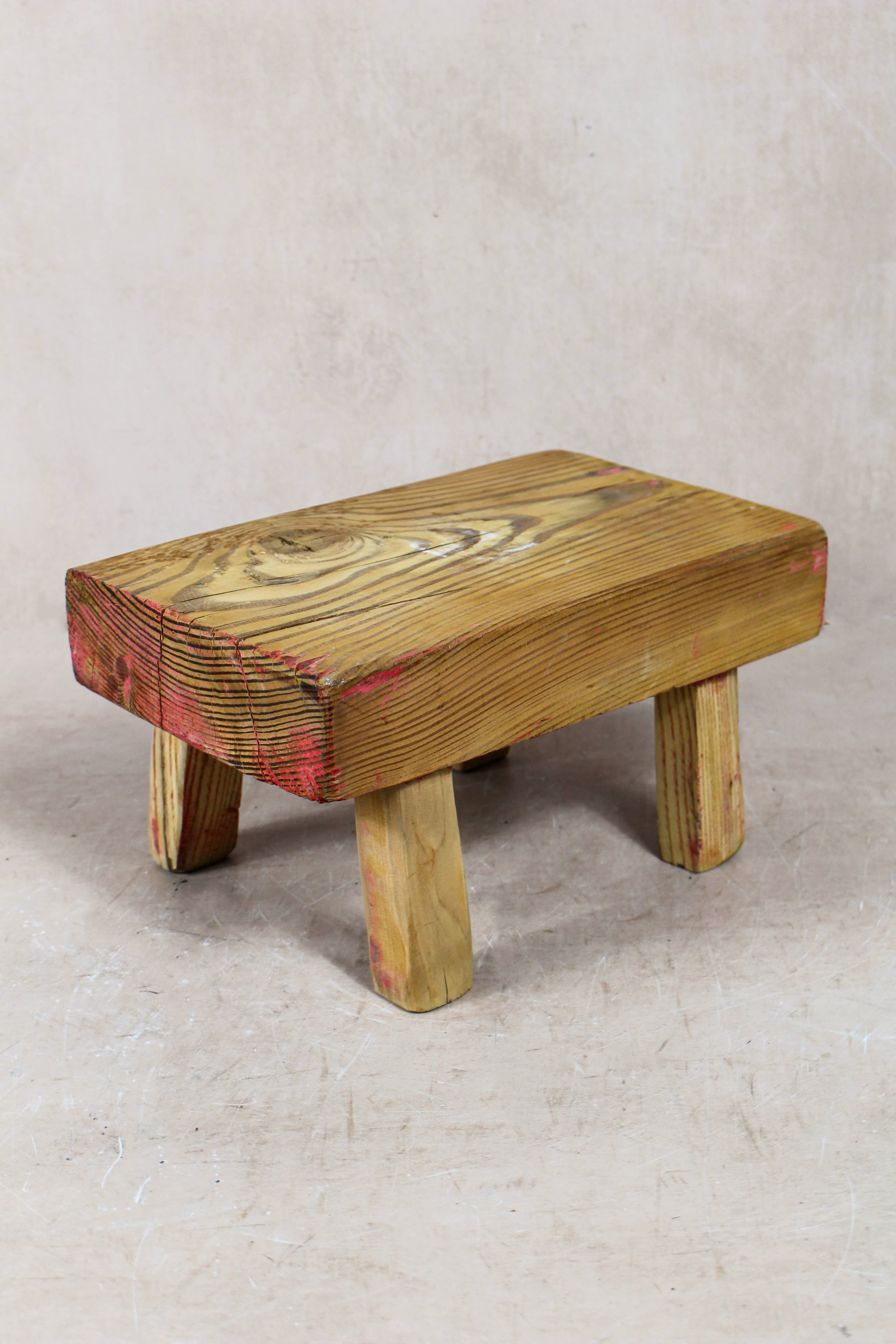 Vintage Rustic Stool Small - Elm wood - 55