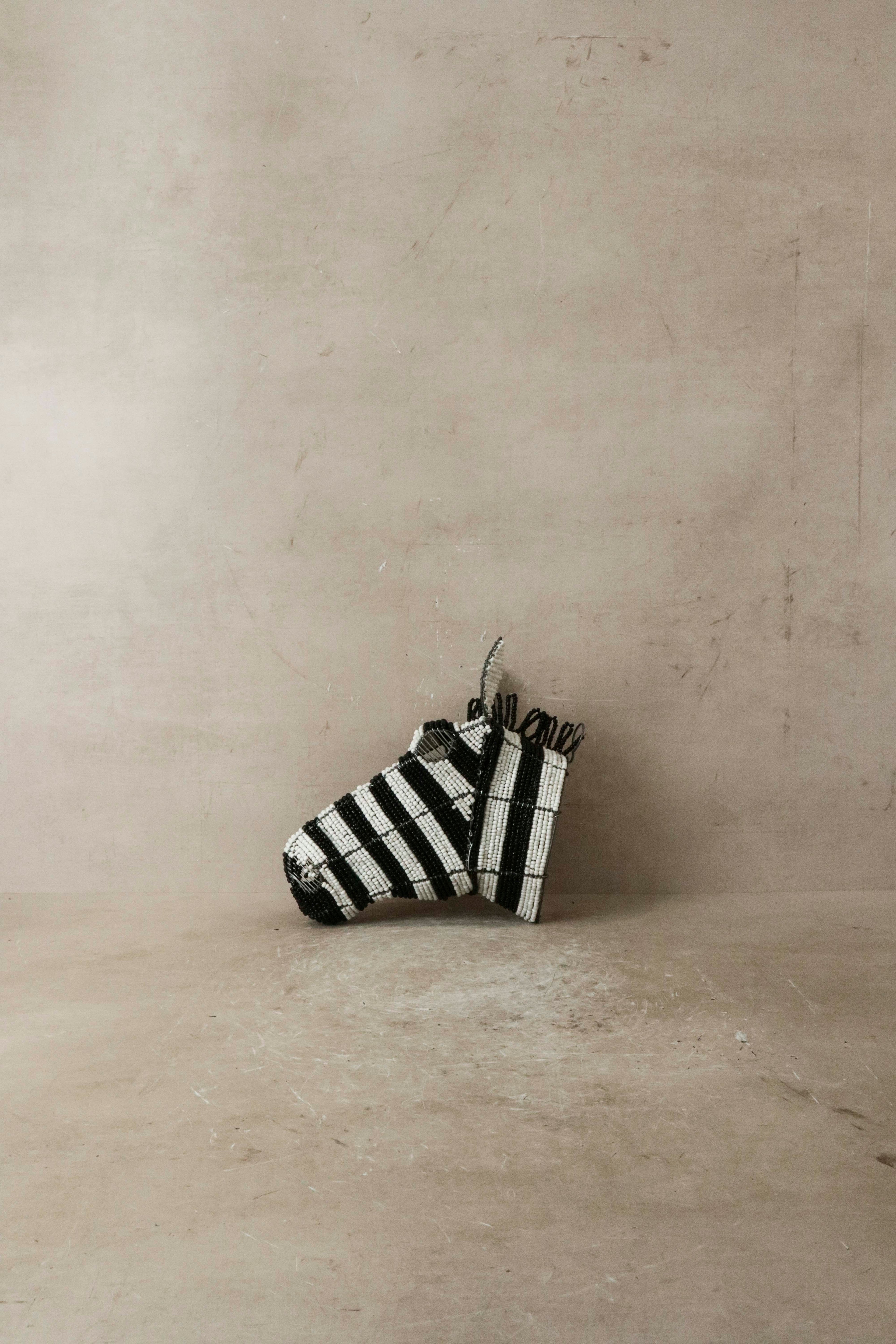 Zebra Beaded wall sculpture - Z1