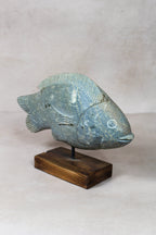 Stone Fish Sculpture - Zimbabwe - 159.6