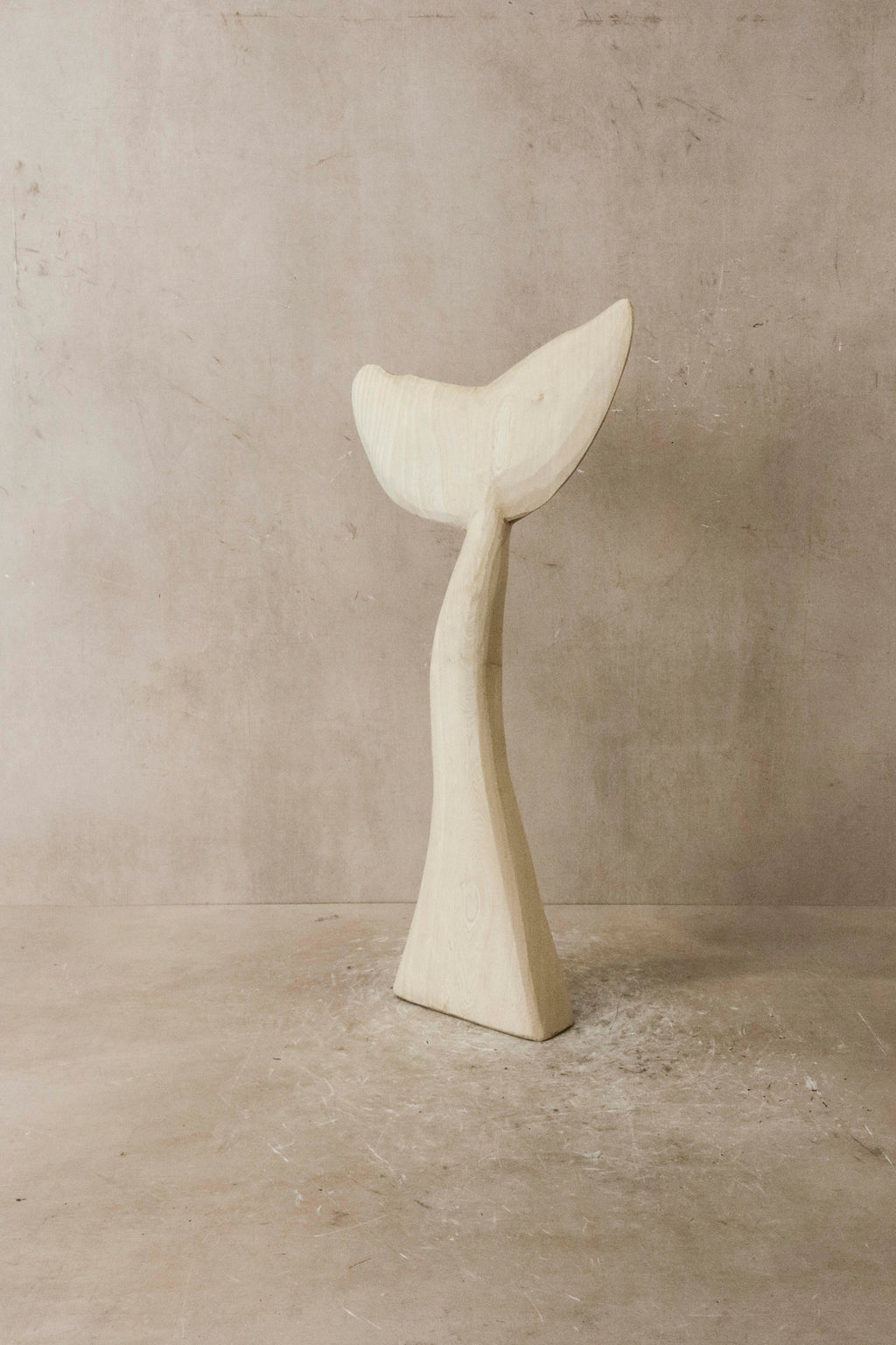 Wooden Hand carved Whale Fin - 39.1