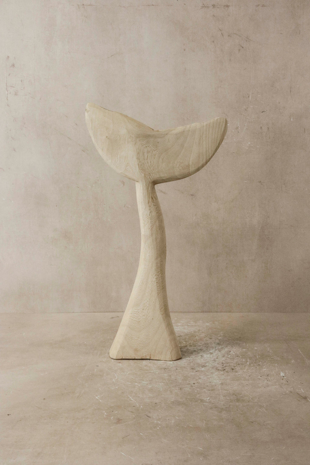 Wooden Hand carved Whale Fin - 39.1
