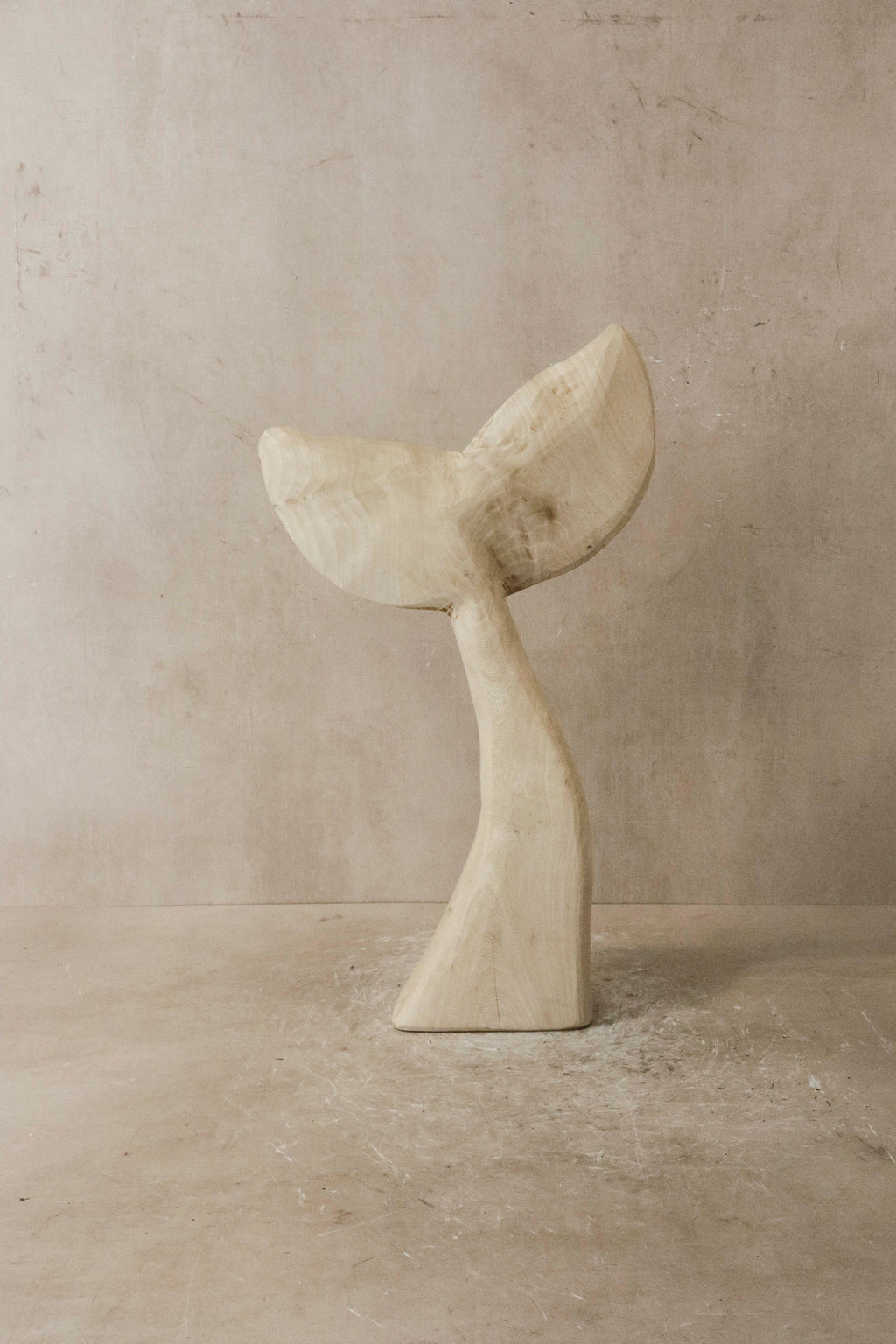 Wooden Hand carved Whale Fin - 39.2