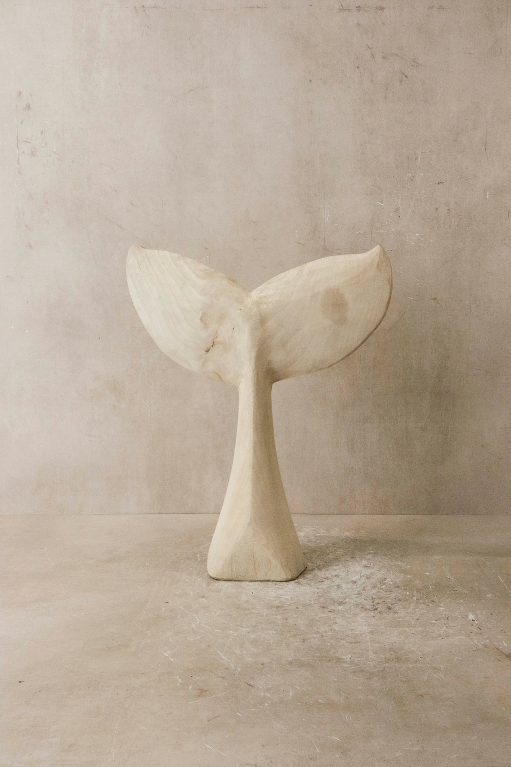 Wooden Hand carved Whale Fin - 38.1