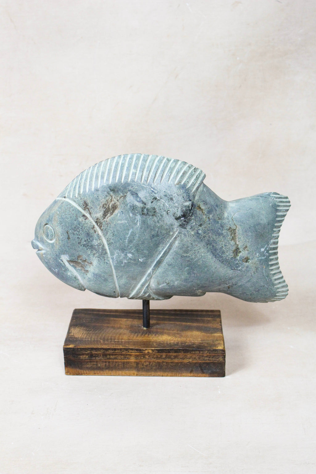 Stone Fish Sculpture - Zimbabwe - 159.11