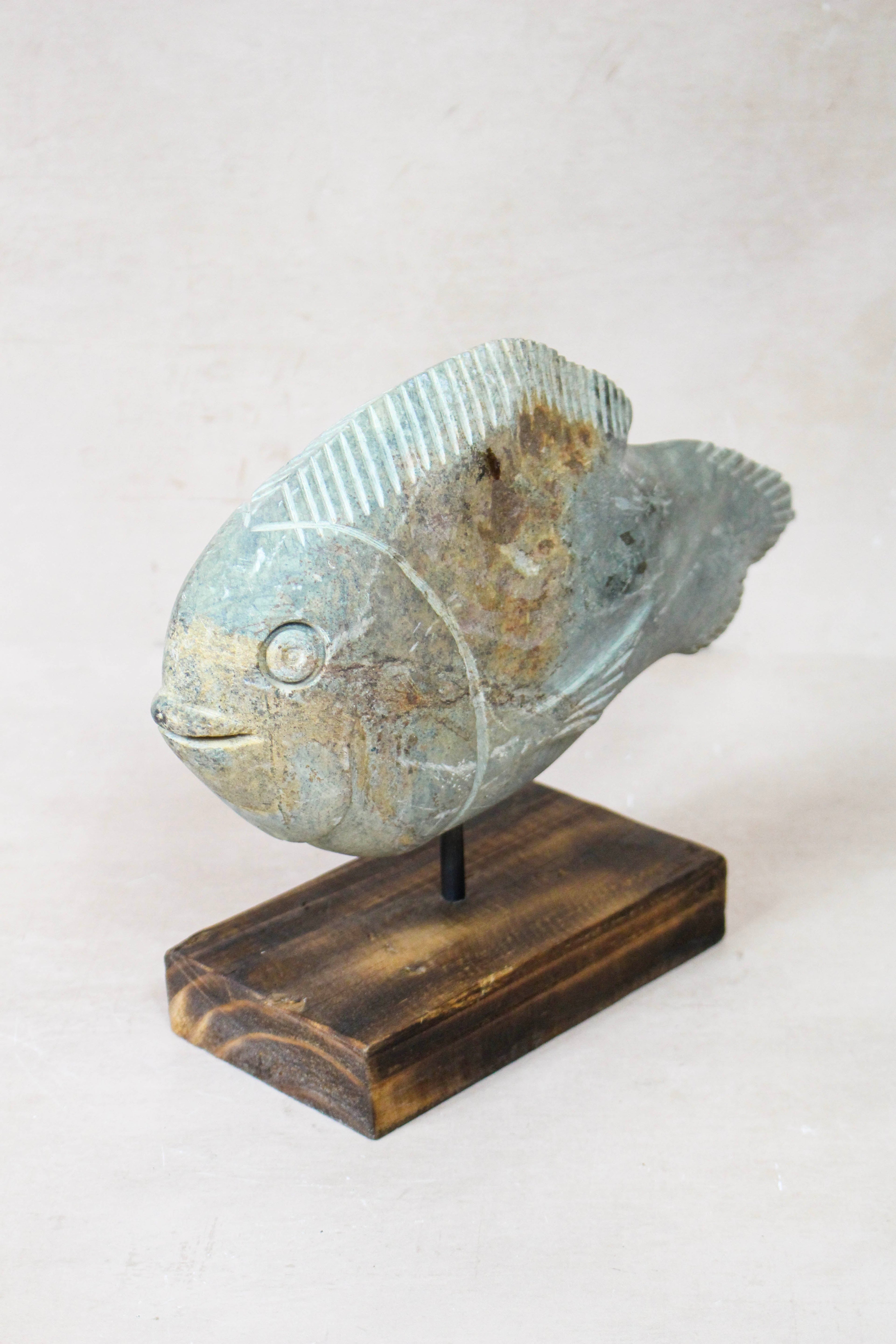 Stone Fish Sculpture - Zimbabwe - 159.12