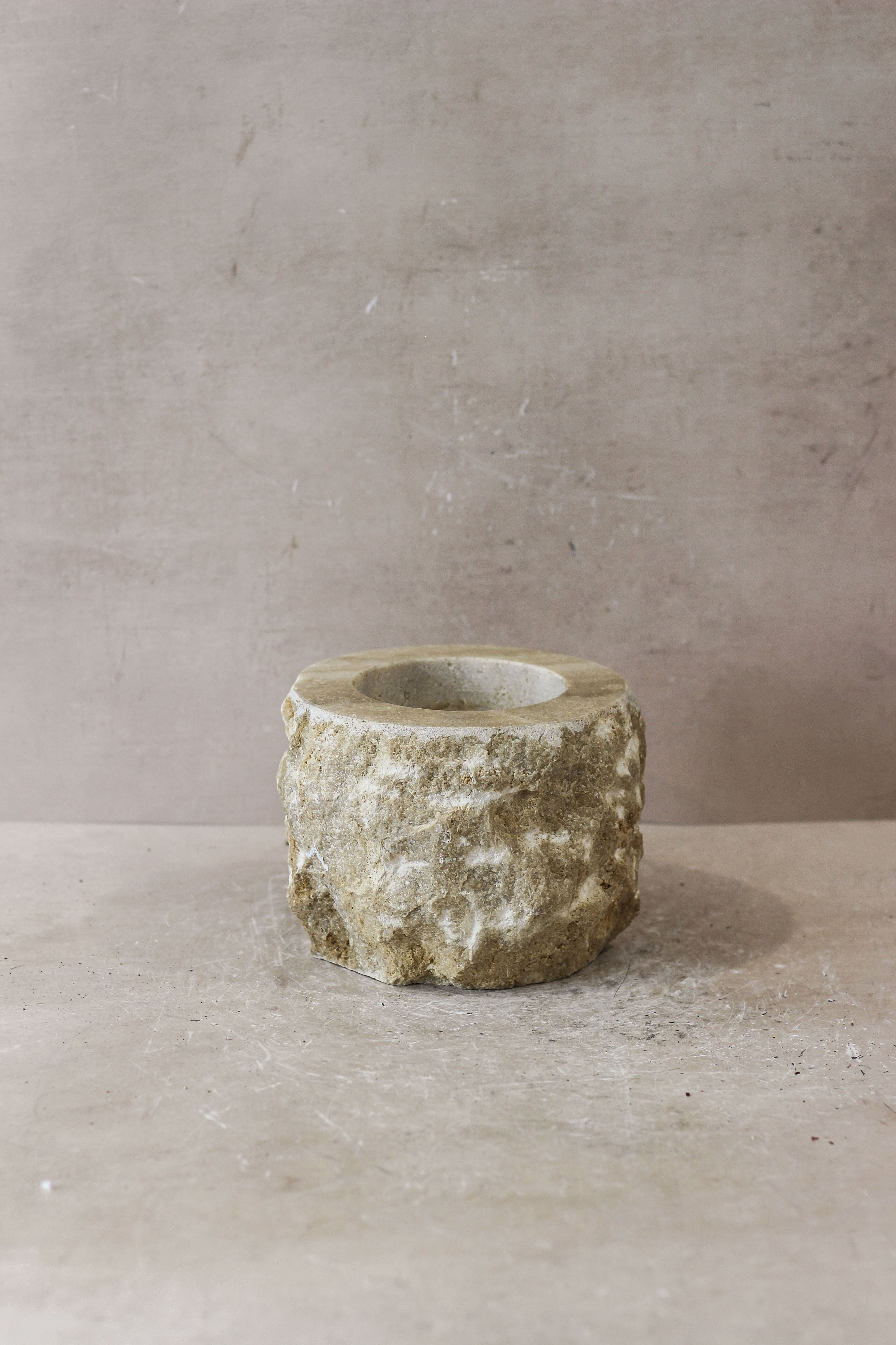 Rough Cut Onyx Candleholder XL 14.1