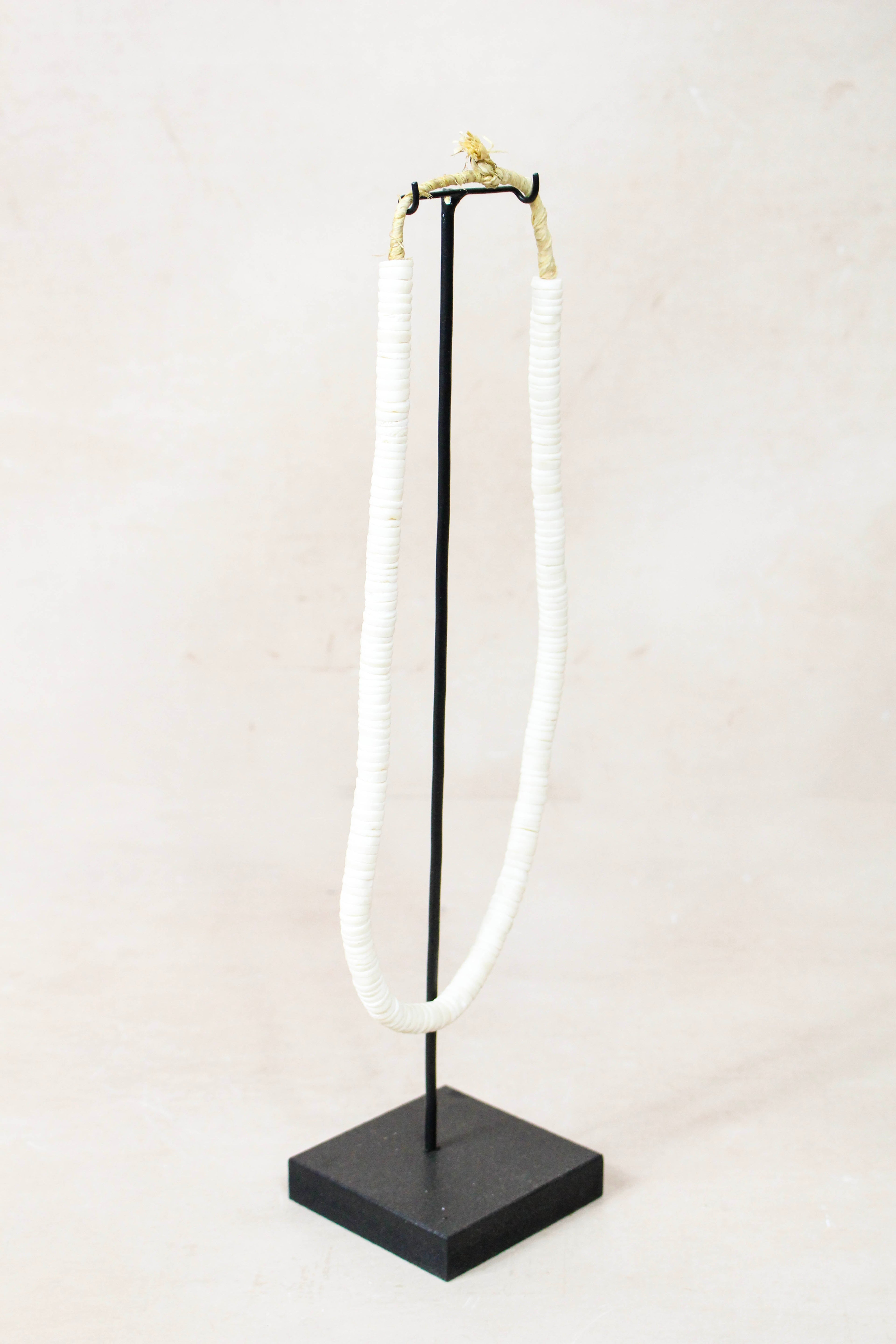 Handcrafted Ostrich Eggshell Heishi Necklace - 217.2