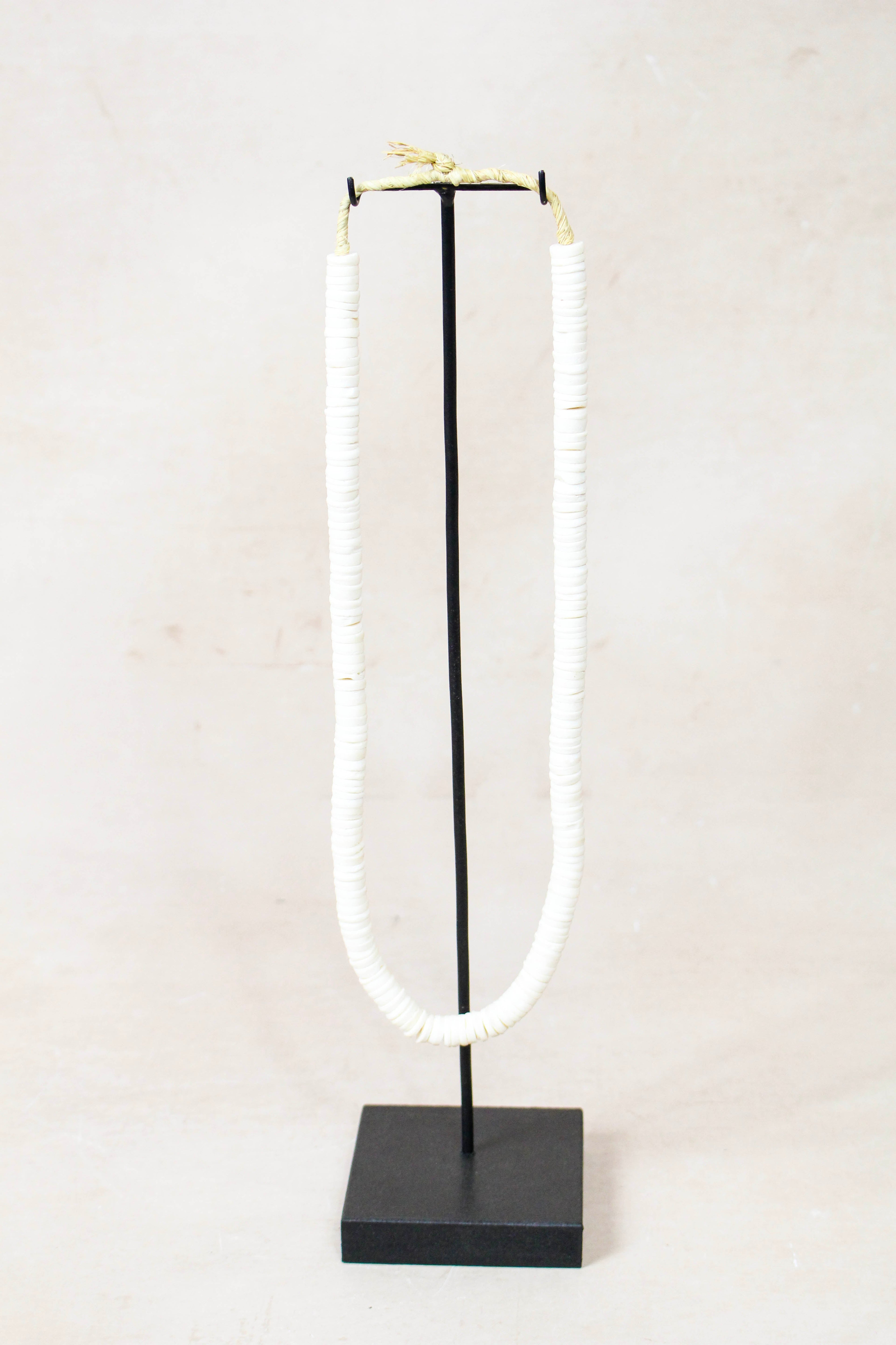 Handcrafted Ostrich Eggshell Heishi Necklace - 217.3