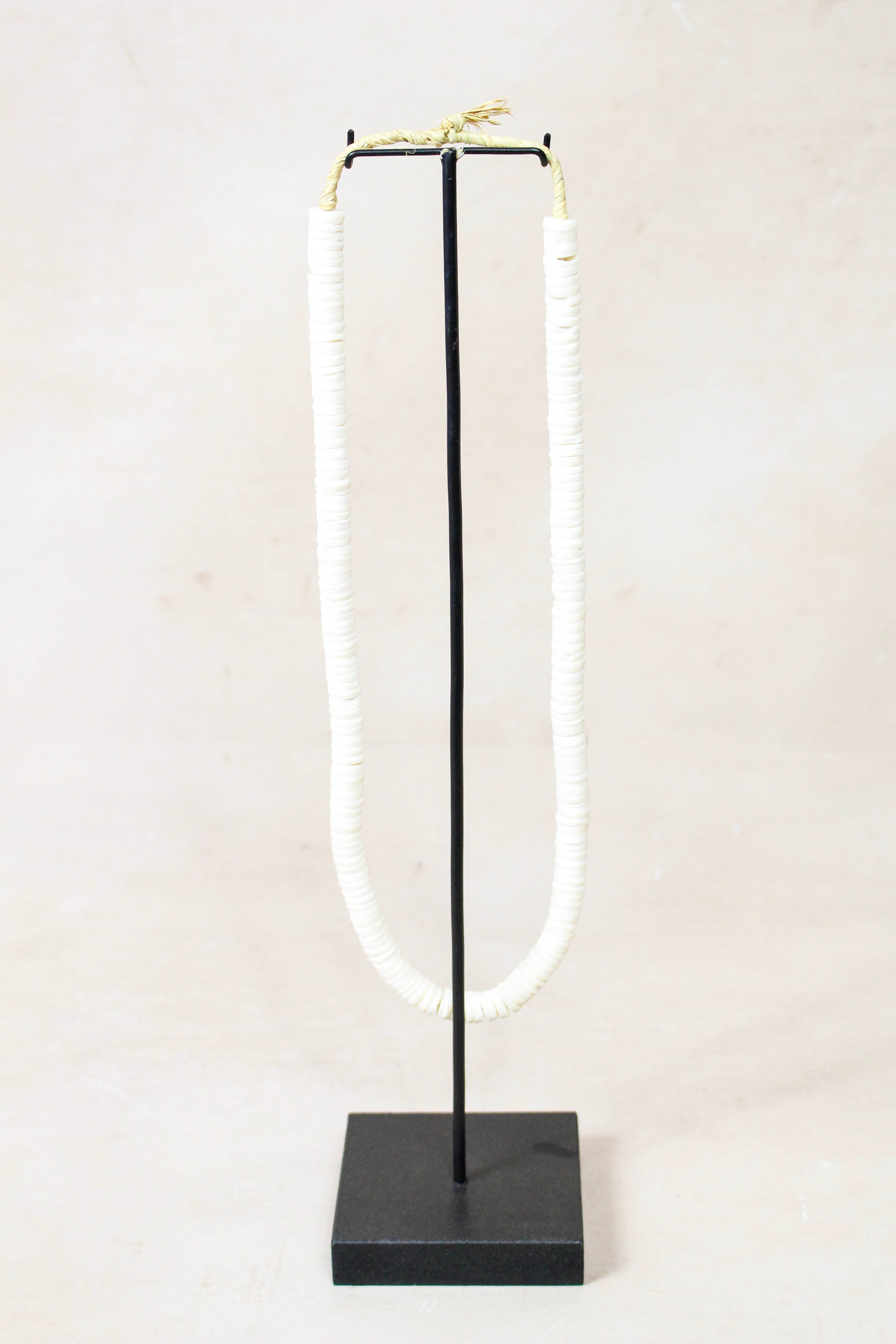 Handcrafted Ostrich Eggshell Heishi Necklace - 217.3