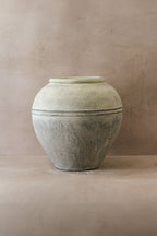 Large White Rustic Indonesian Pot No 26