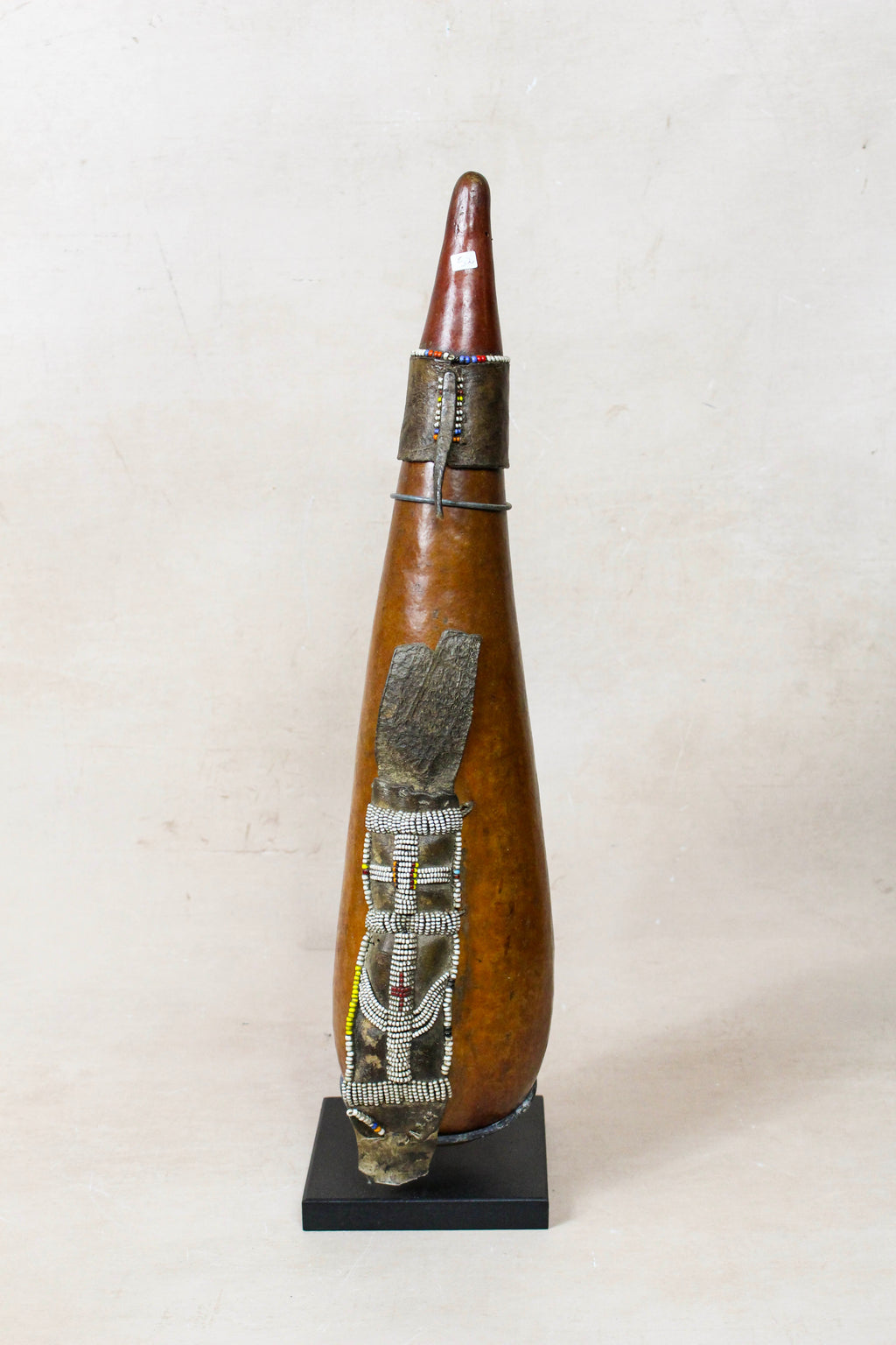 Vintage Beaded Maasai Calabash - Kenya - 52.1