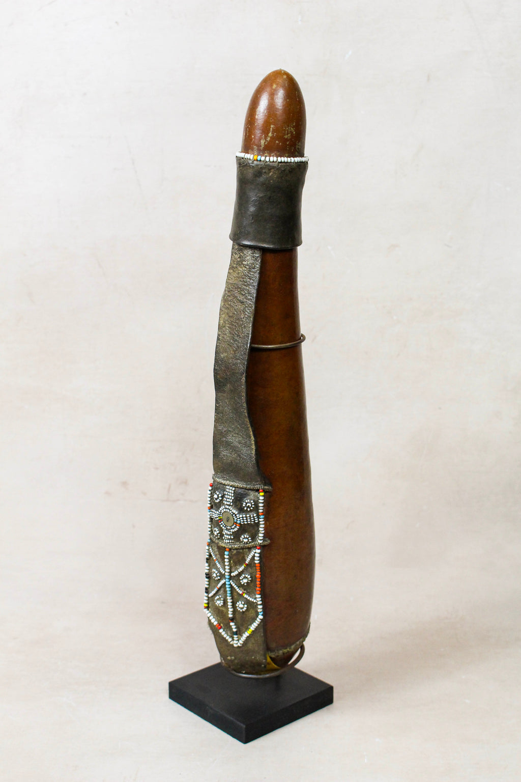 Vintage Beaded Maasai Calabash - Kenya - 52.2