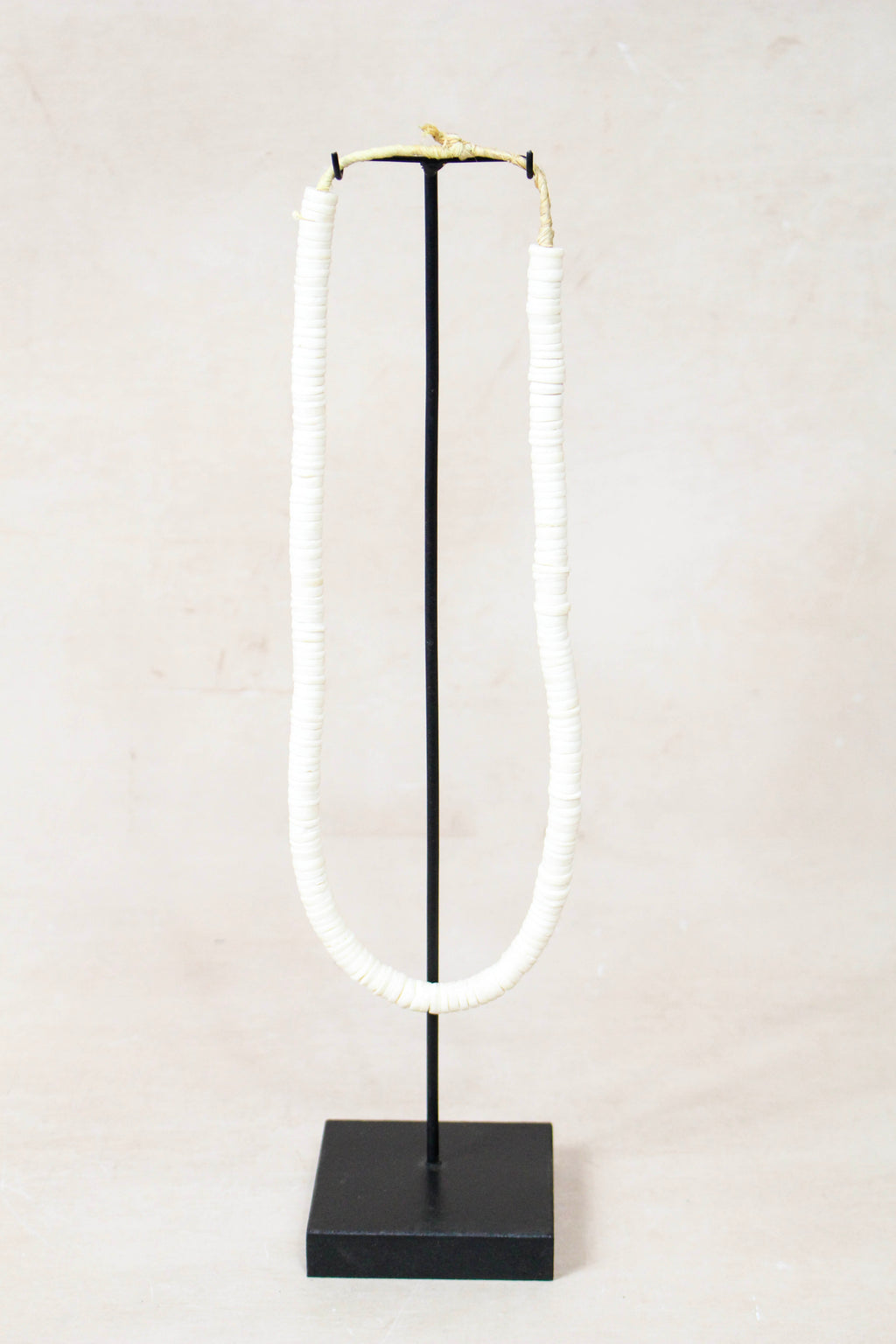 Handcrafted Ostrich Eggshell Heishi Necklace - 217.5