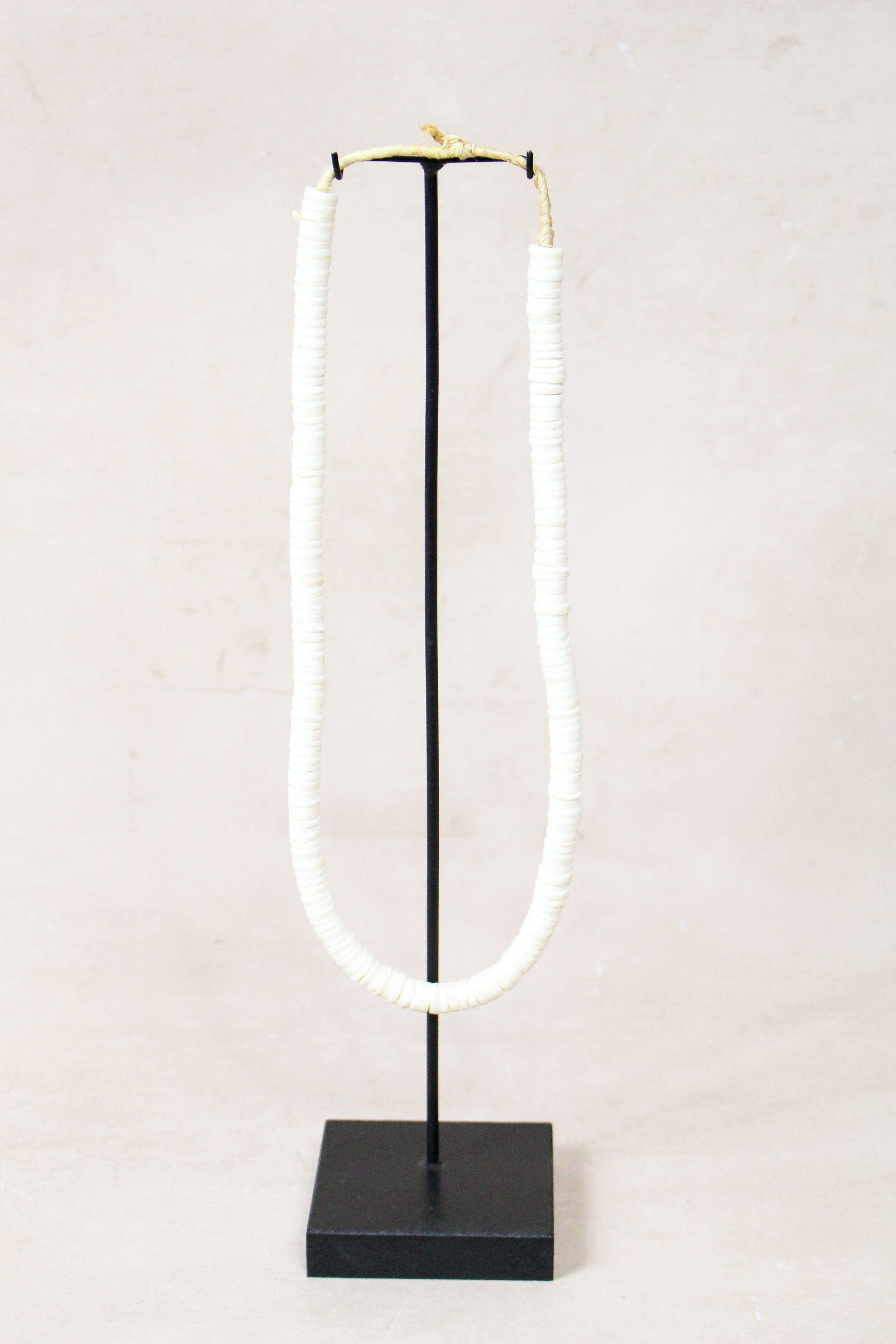 Handcrafted Ostrich Eggshell Heishi Necklace - 217.5