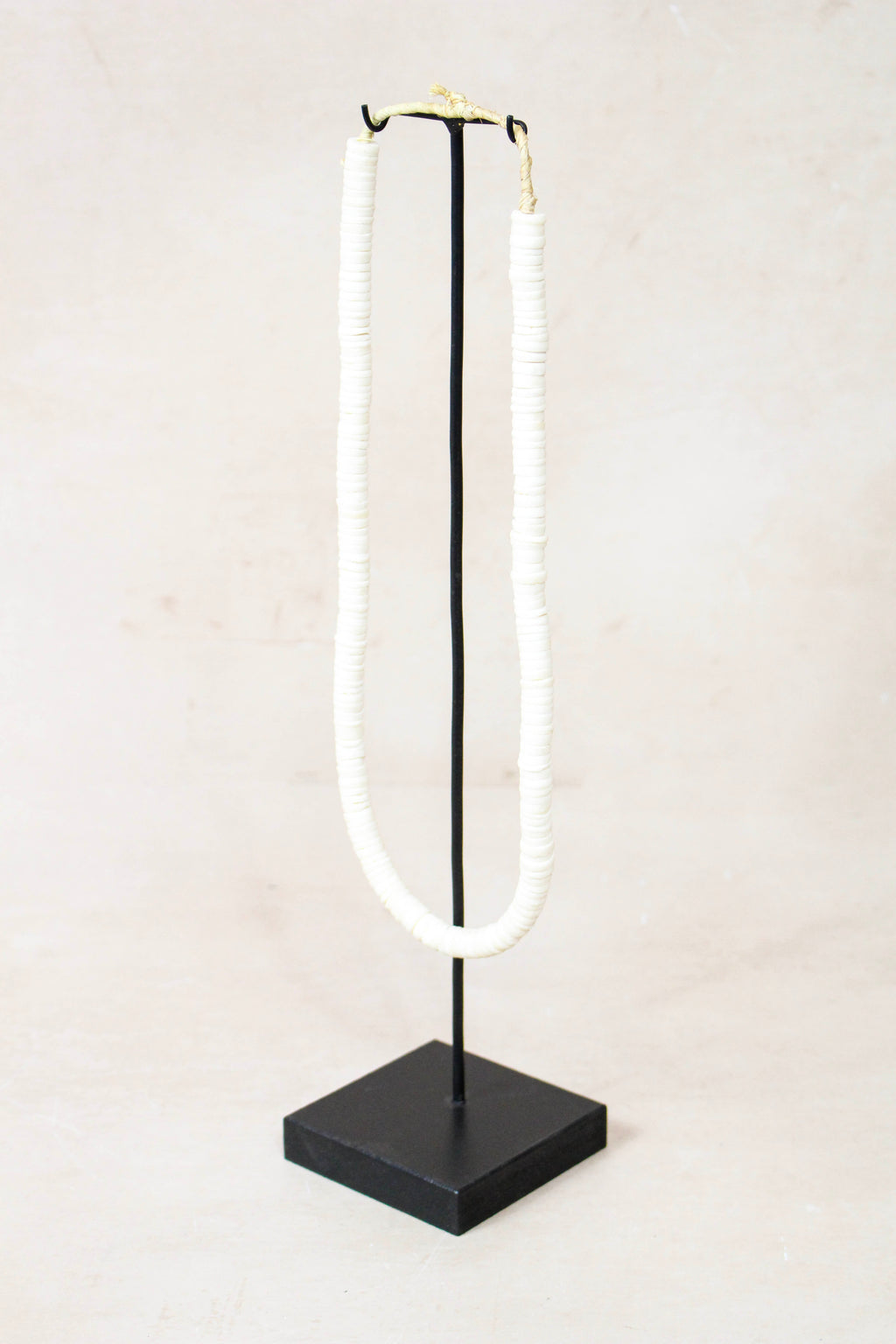 Handcrafted Ostrich Eggshell Heishi Necklace - 217.5
