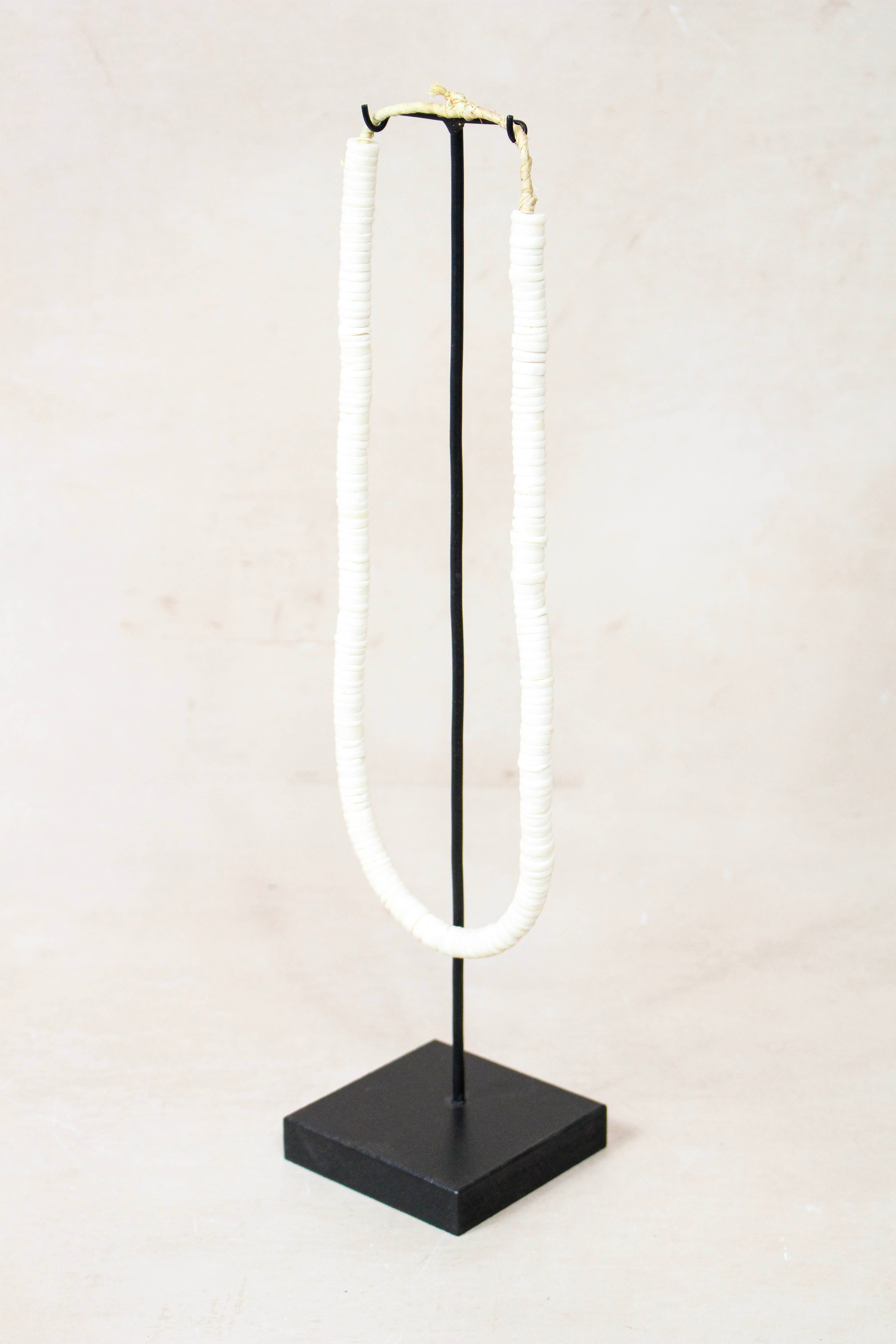 Handcrafted Ostrich Eggshell Heishi Necklace - 217.5