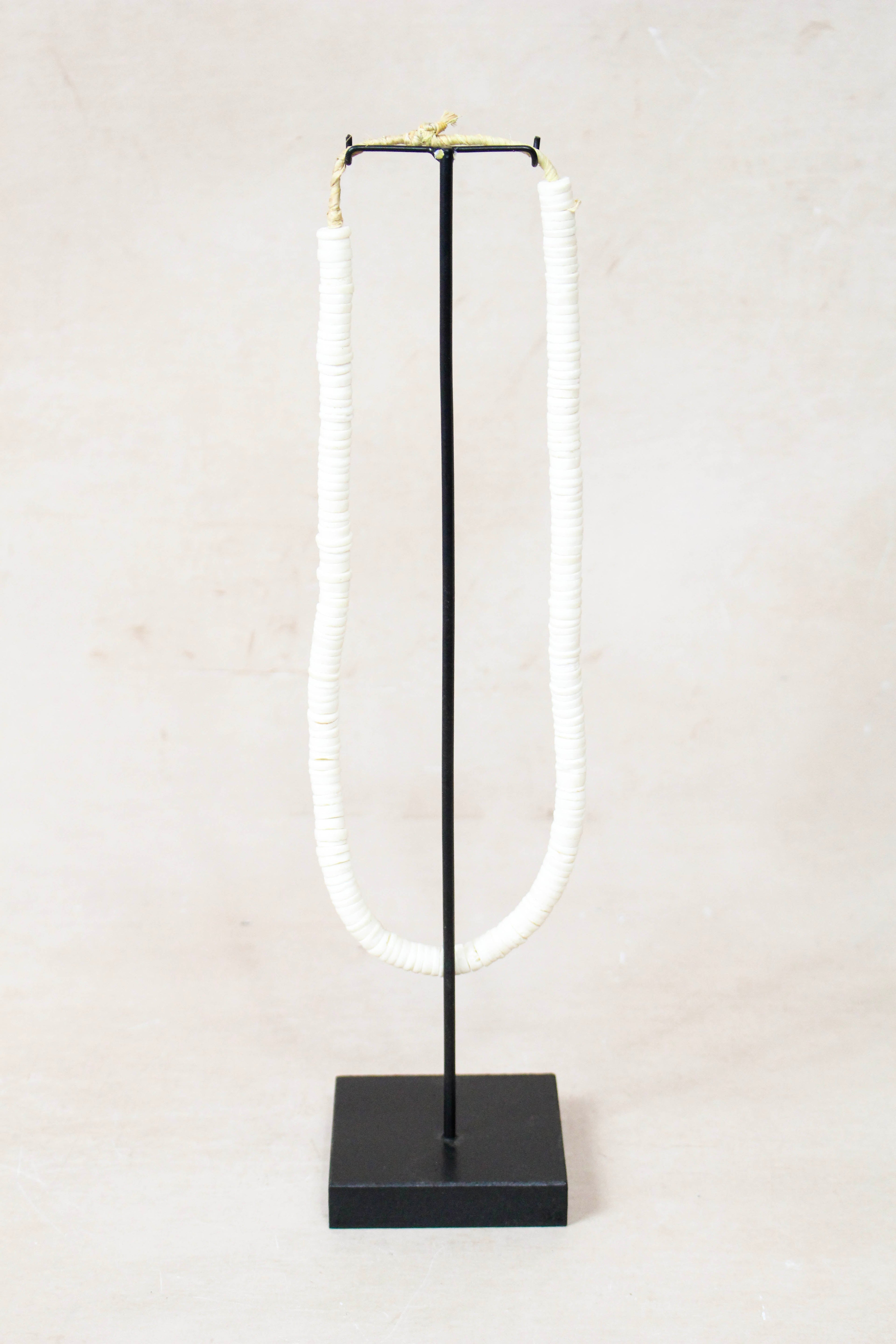 Handcrafted Ostrich Eggshell Heishi Necklace - 217.5