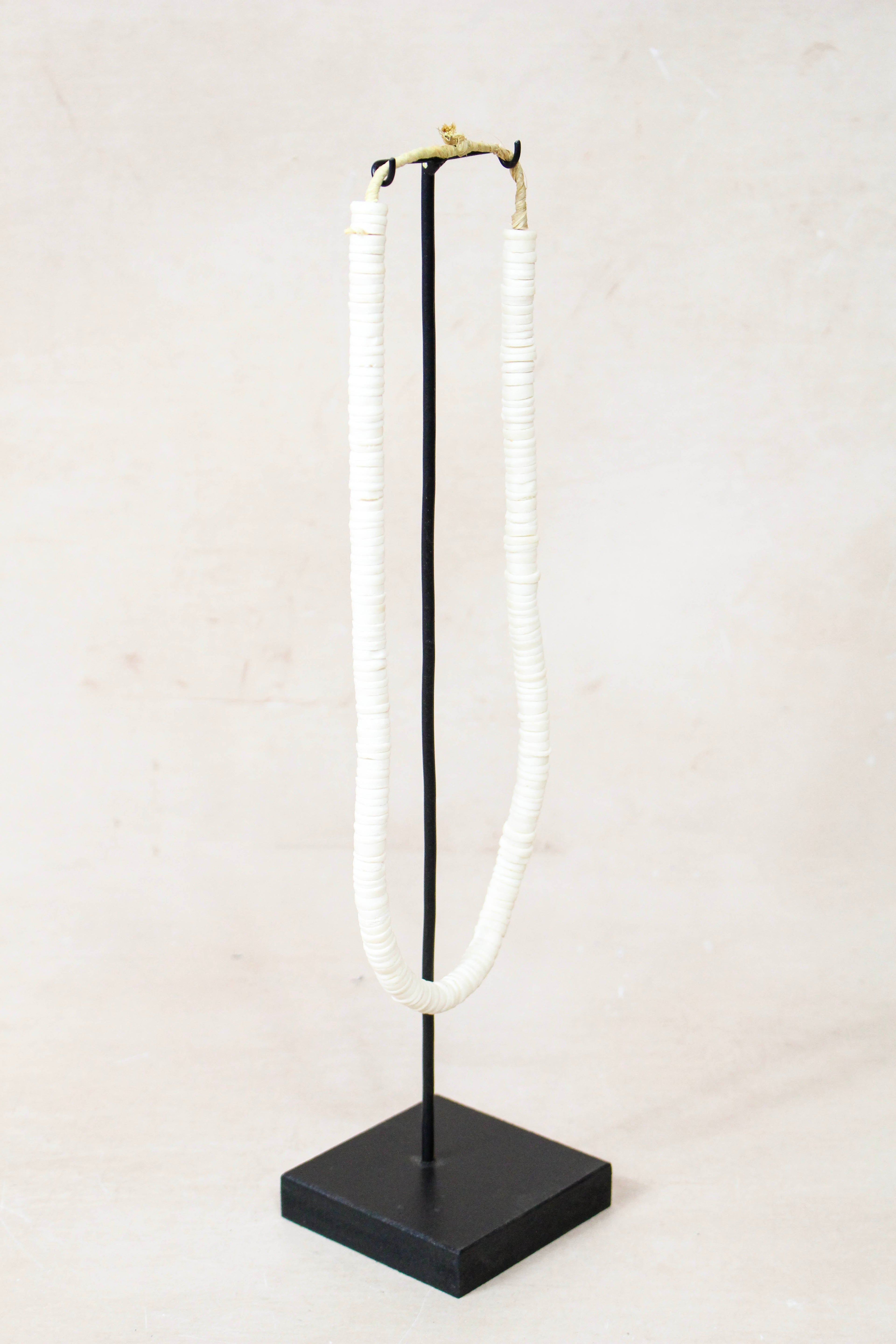 Handcrafted Ostrich Eggshell Heishi Necklace - 217.5