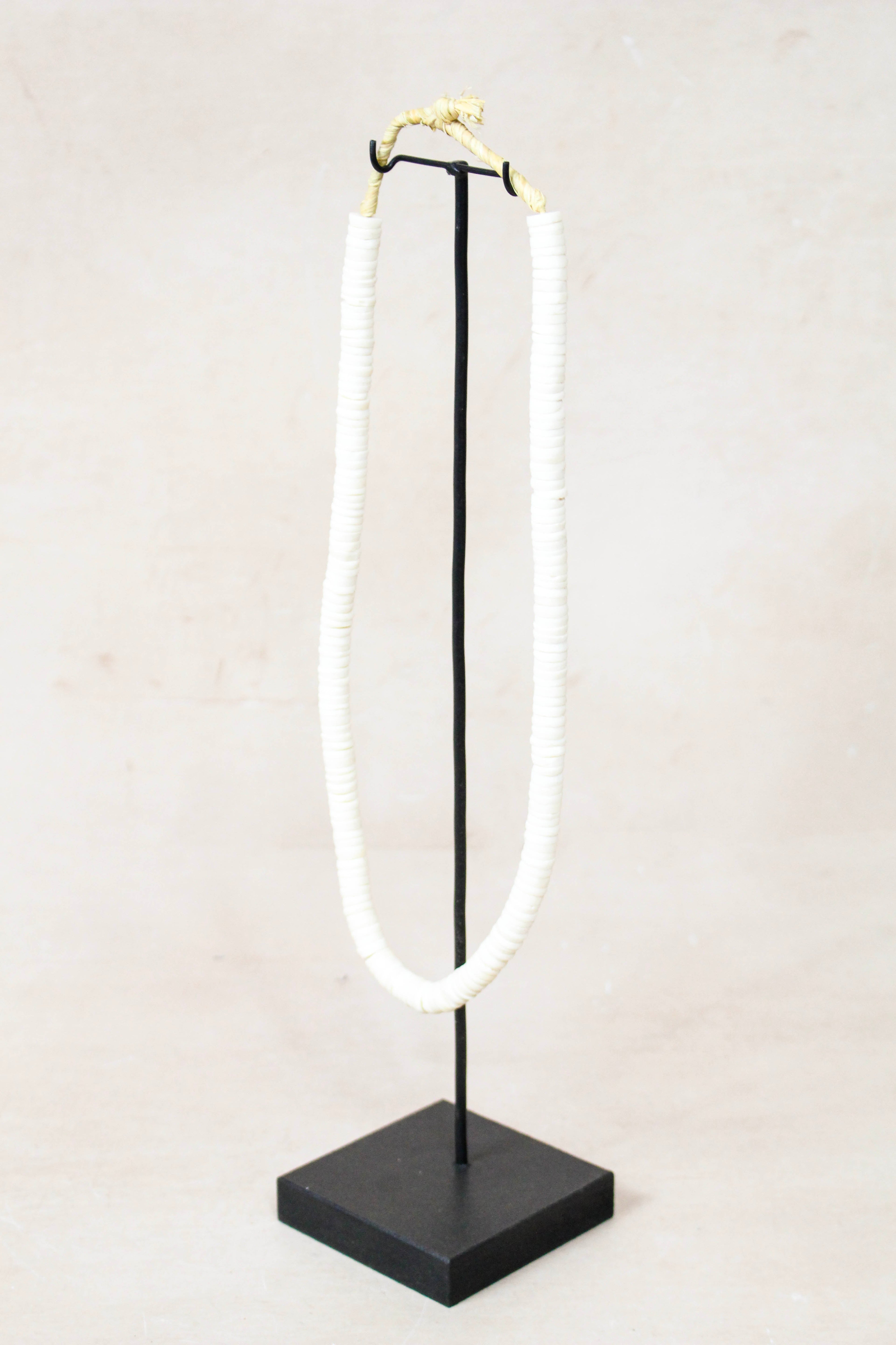 Handcrafted Ostrich Eggshell Heishi Necklace - 217.6