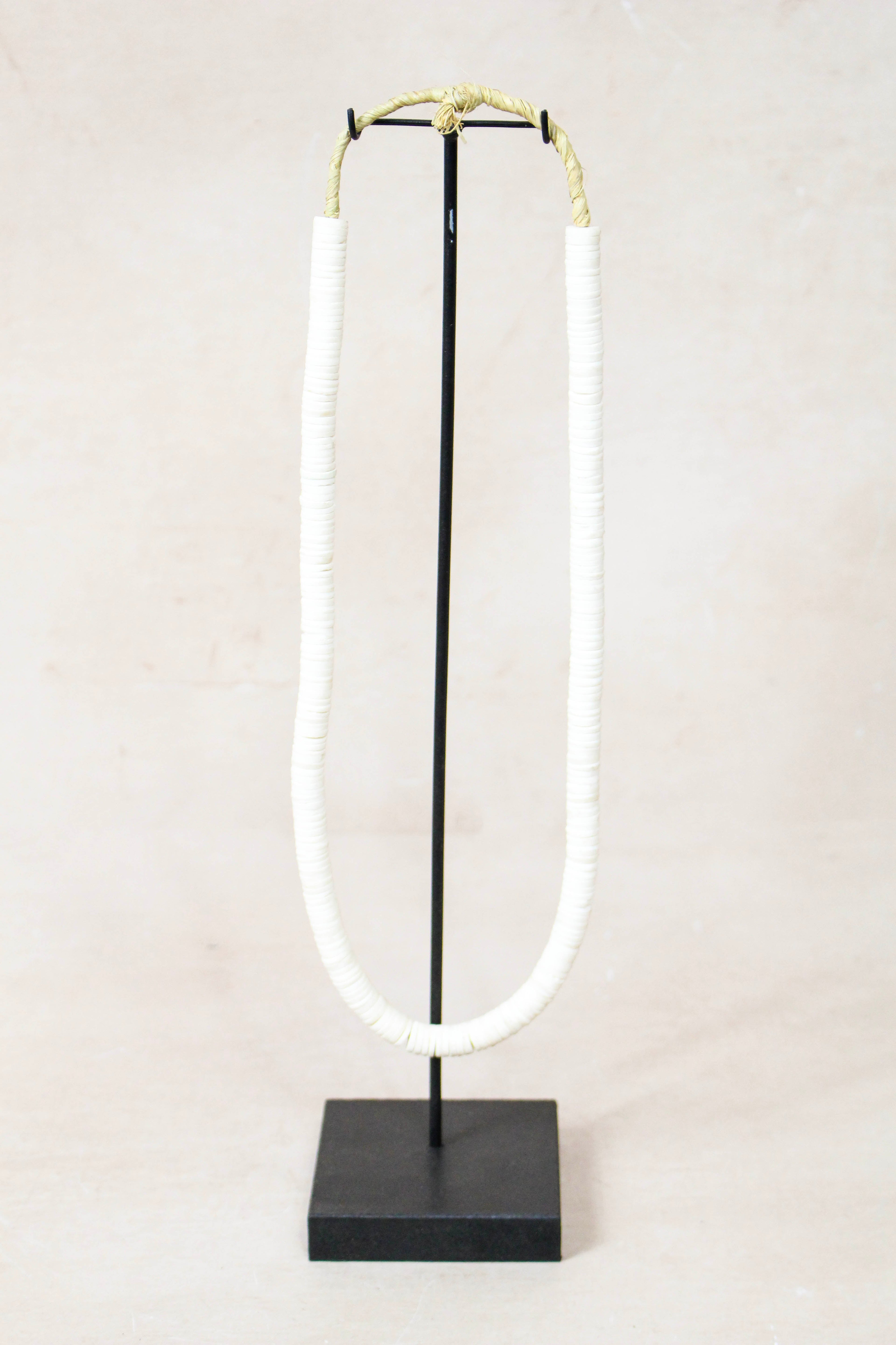 Handcrafted Ostrich Eggshell Heishi Necklace - 217.7