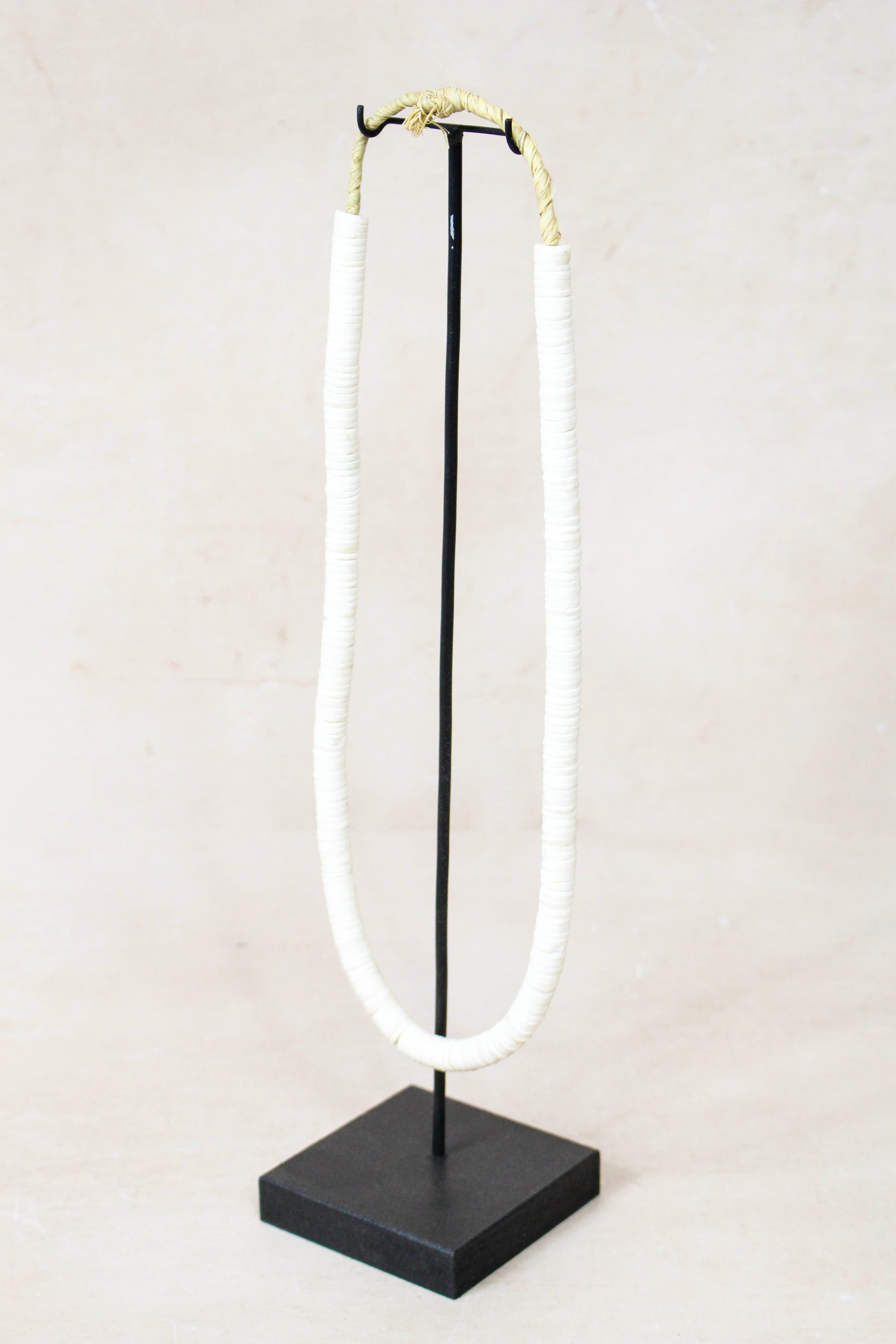 Handcrafted Ostrich Eggshell Heishi Necklace - 217.7