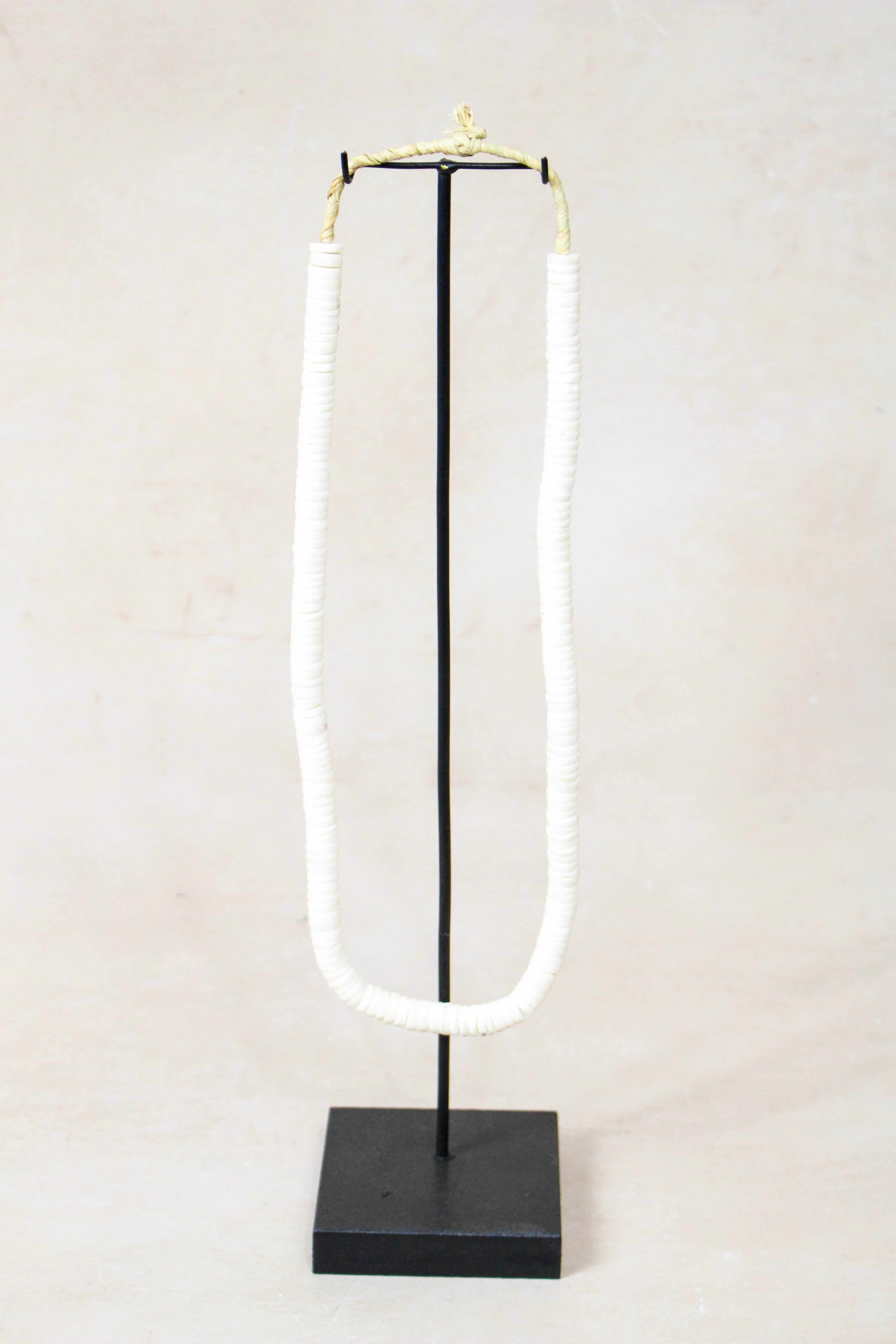 Handcrafted Ostrich Eggshell Heishi Necklace - 217.8