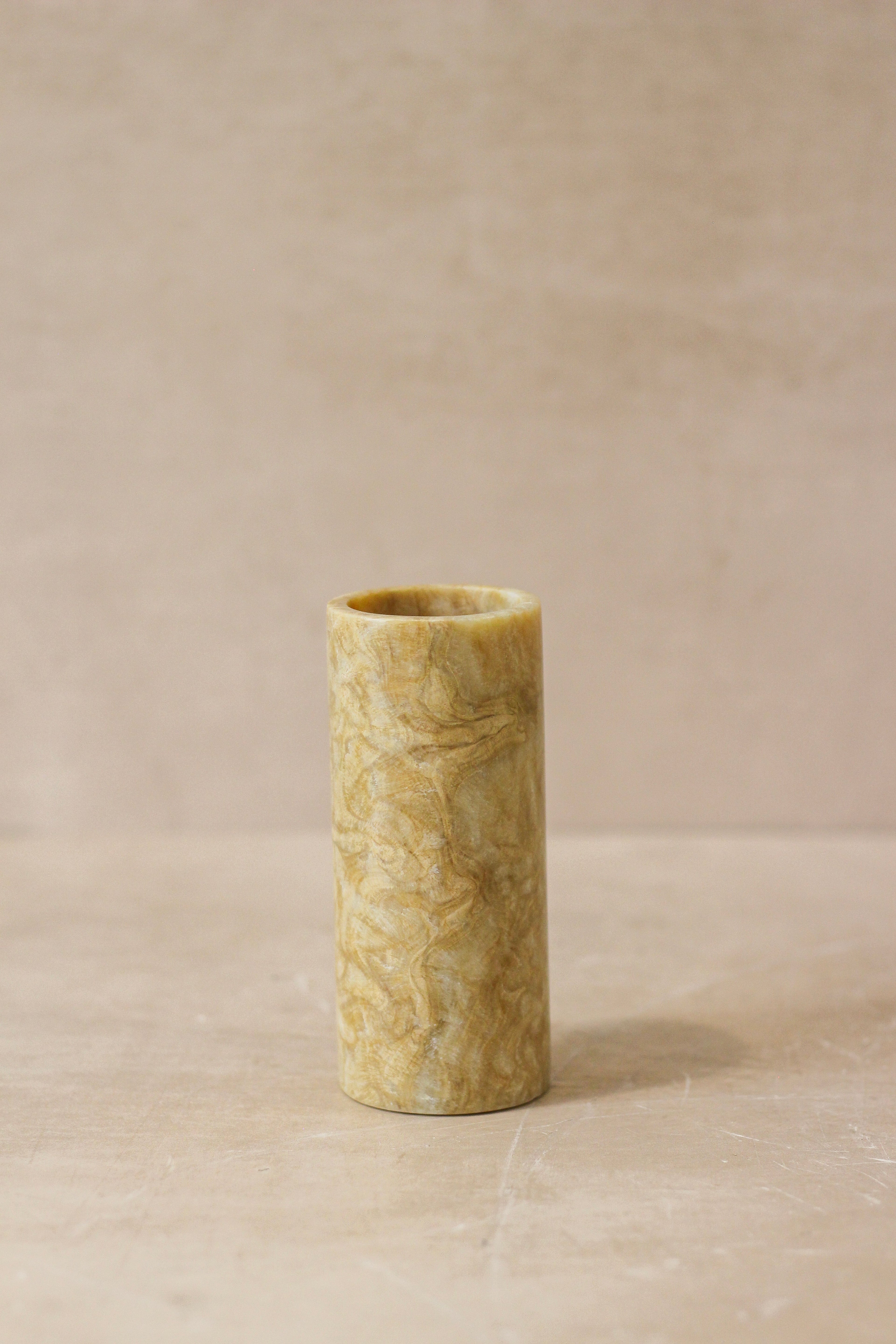 Golden Honey Onyx Candleholder