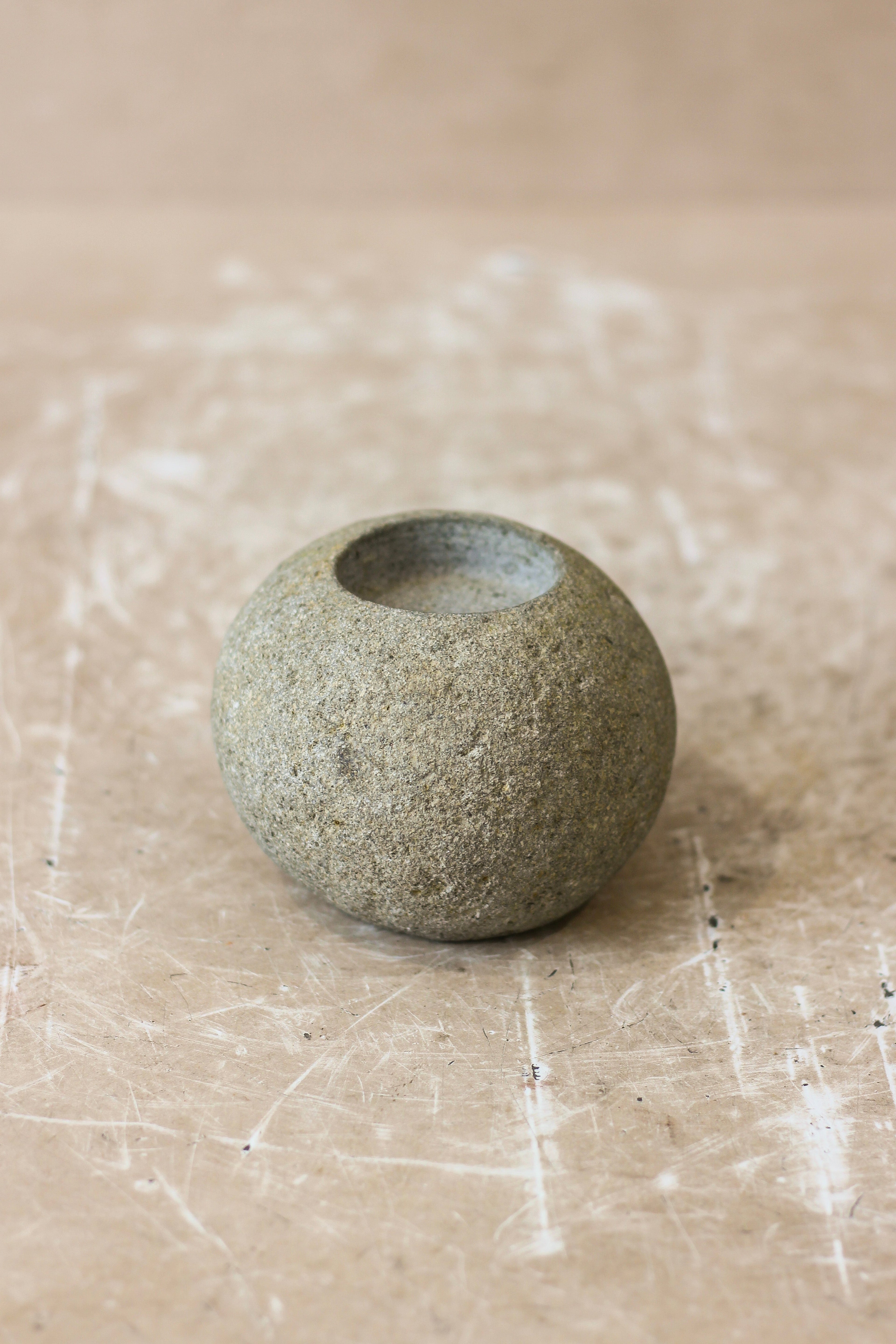 River Stone Candle Holder - 62B.1