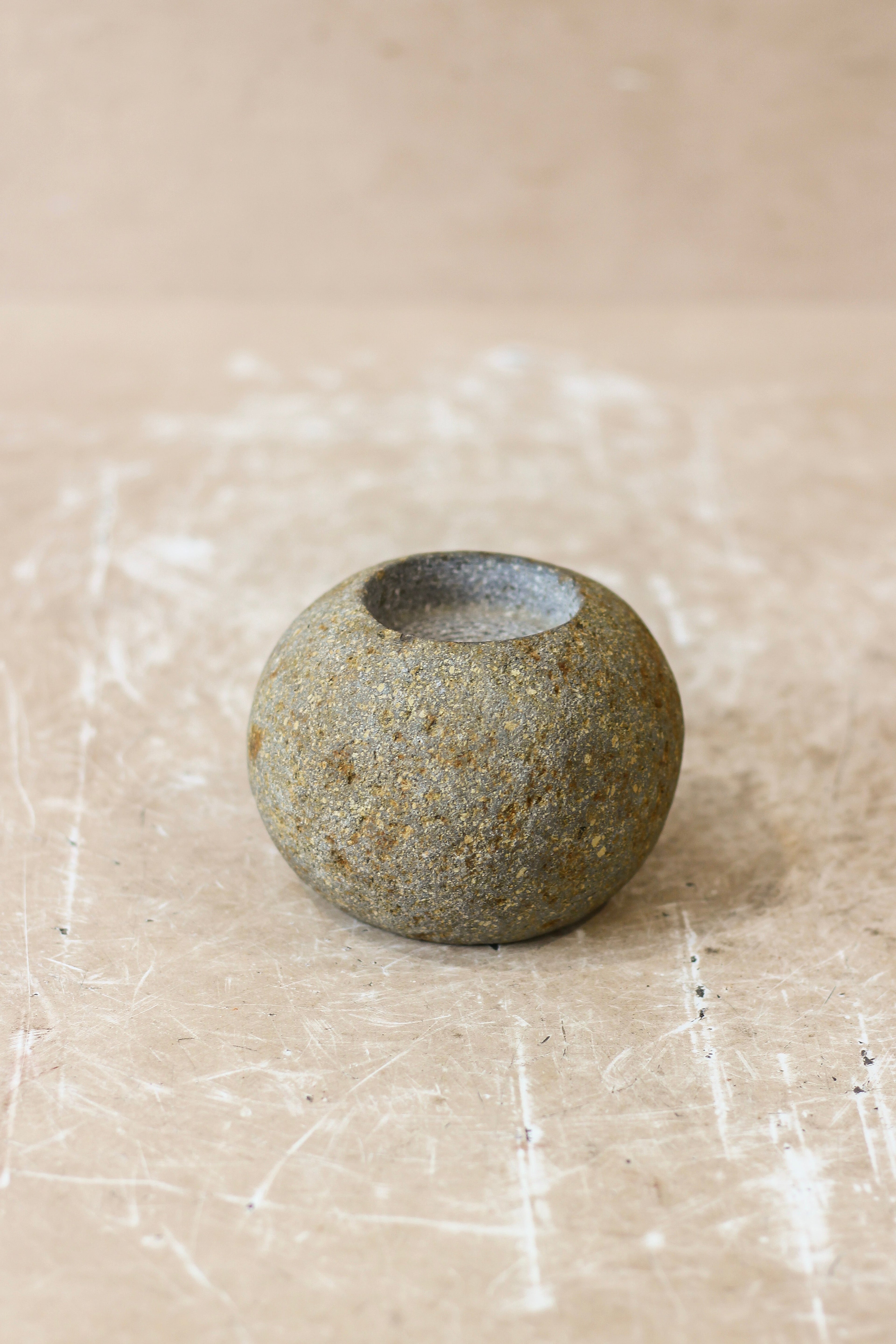 River Stone Candle Holder - 62B.6