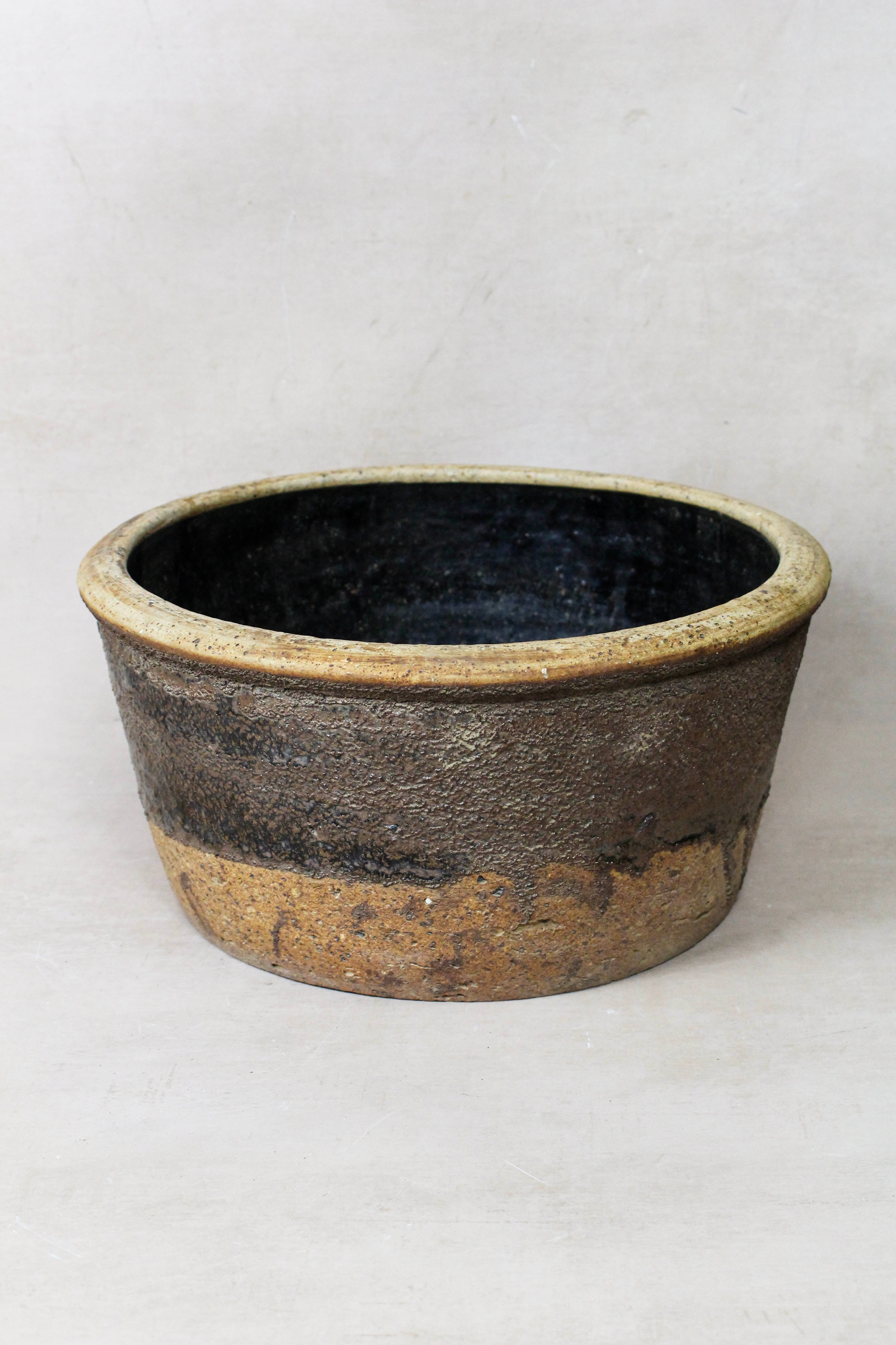Wabi Sabi Antique Dark Glazed Terracotta Bowl Small- 188.1