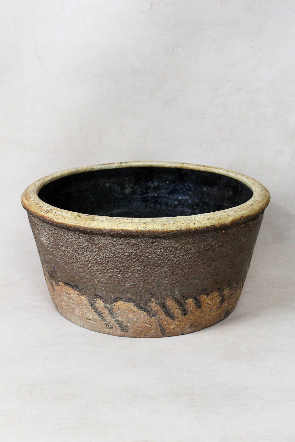 Wabi Sabi Antique Dark Glazed Terracotta Bowl Small- 188.1