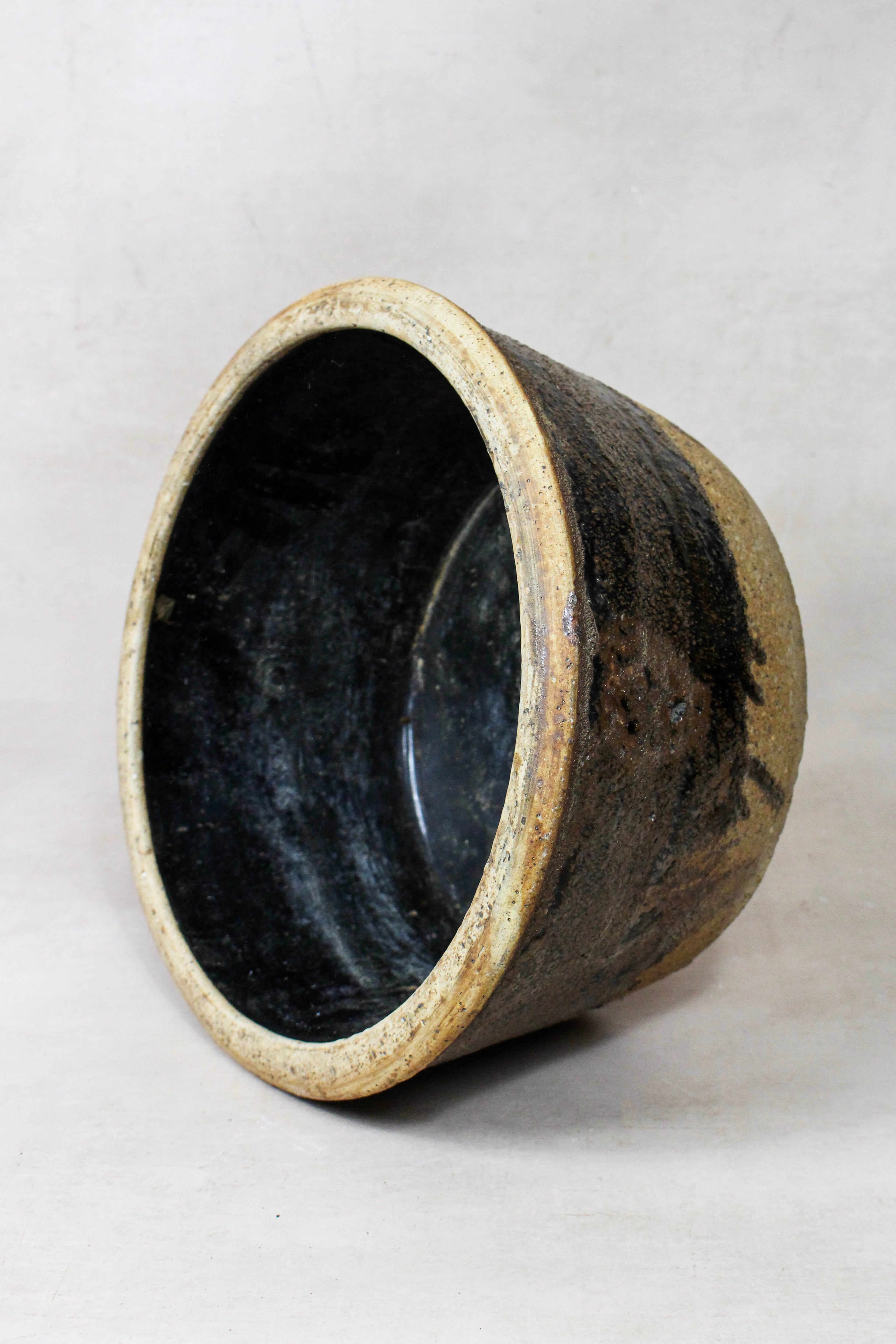 Wabi Sabi Antique Dark Glazed Terracotta Bowl Small- 188.1