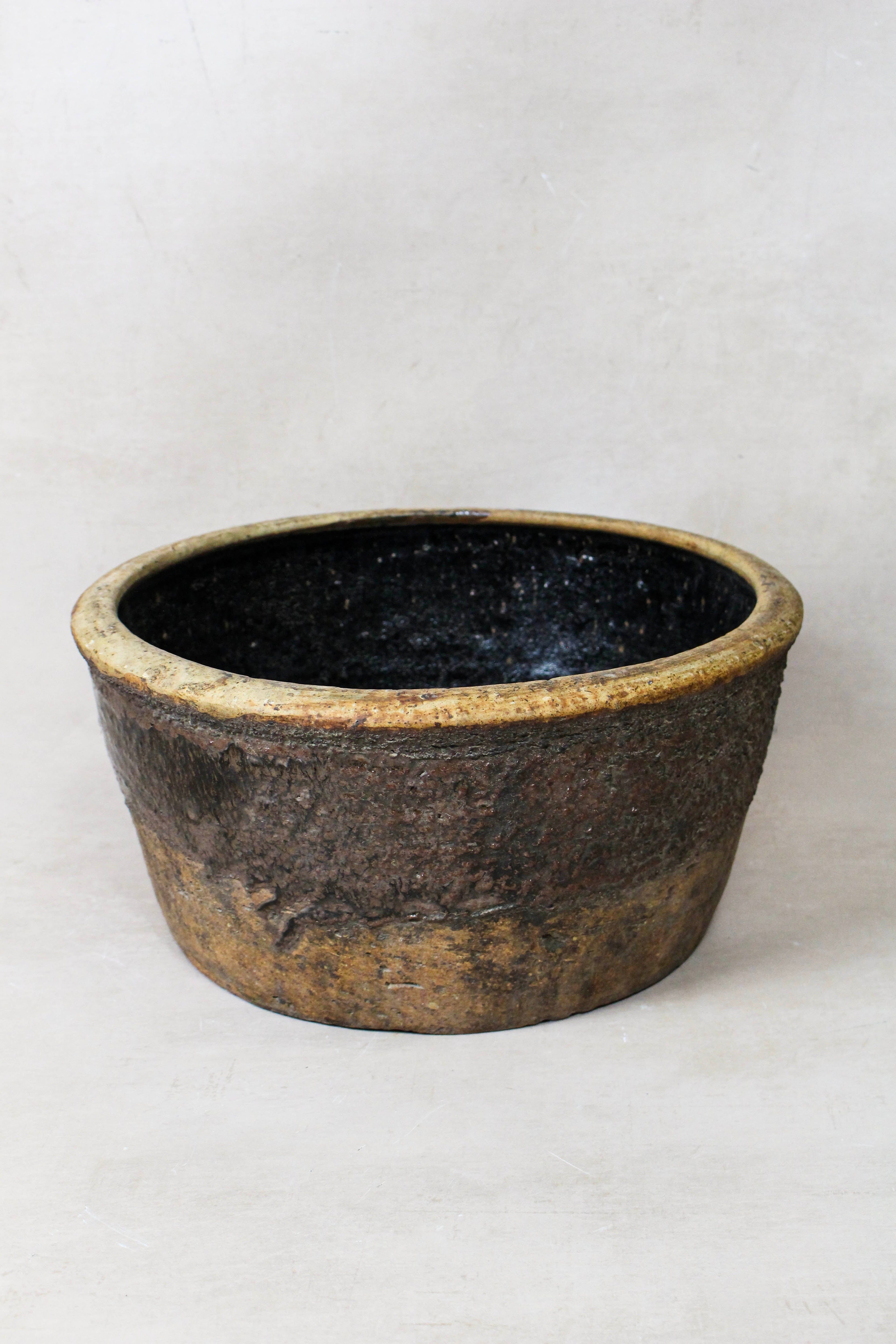 Wabi Sabi Antique Dark Glazed Terracotta Bowl Small- 188.3