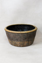 Wabi Sabi Antique Dark Glazed Terracotta Bowl Small- 188.3