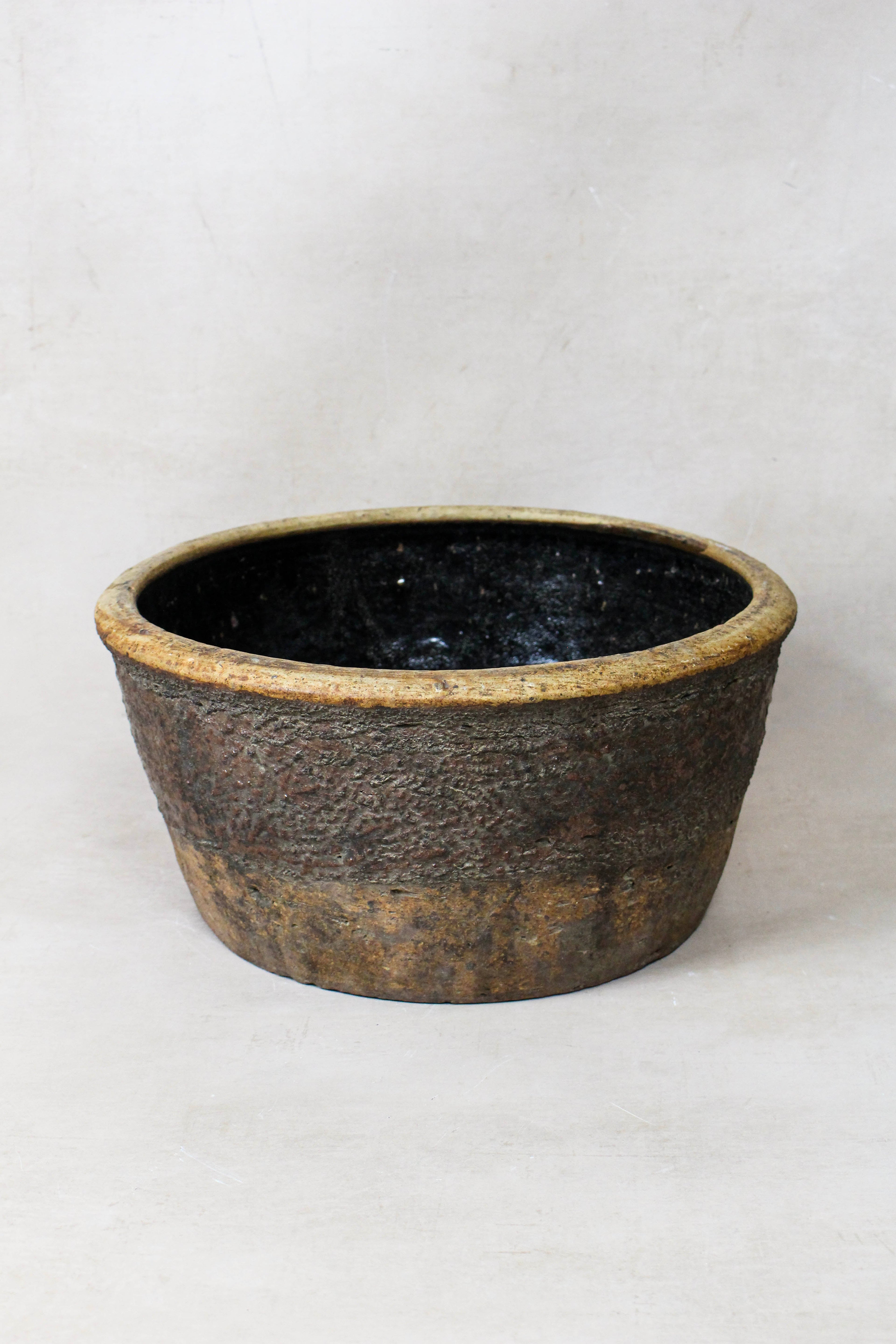 Wabi Sabi Antique Dark Glazed Terracotta Bowl Small- 188.3