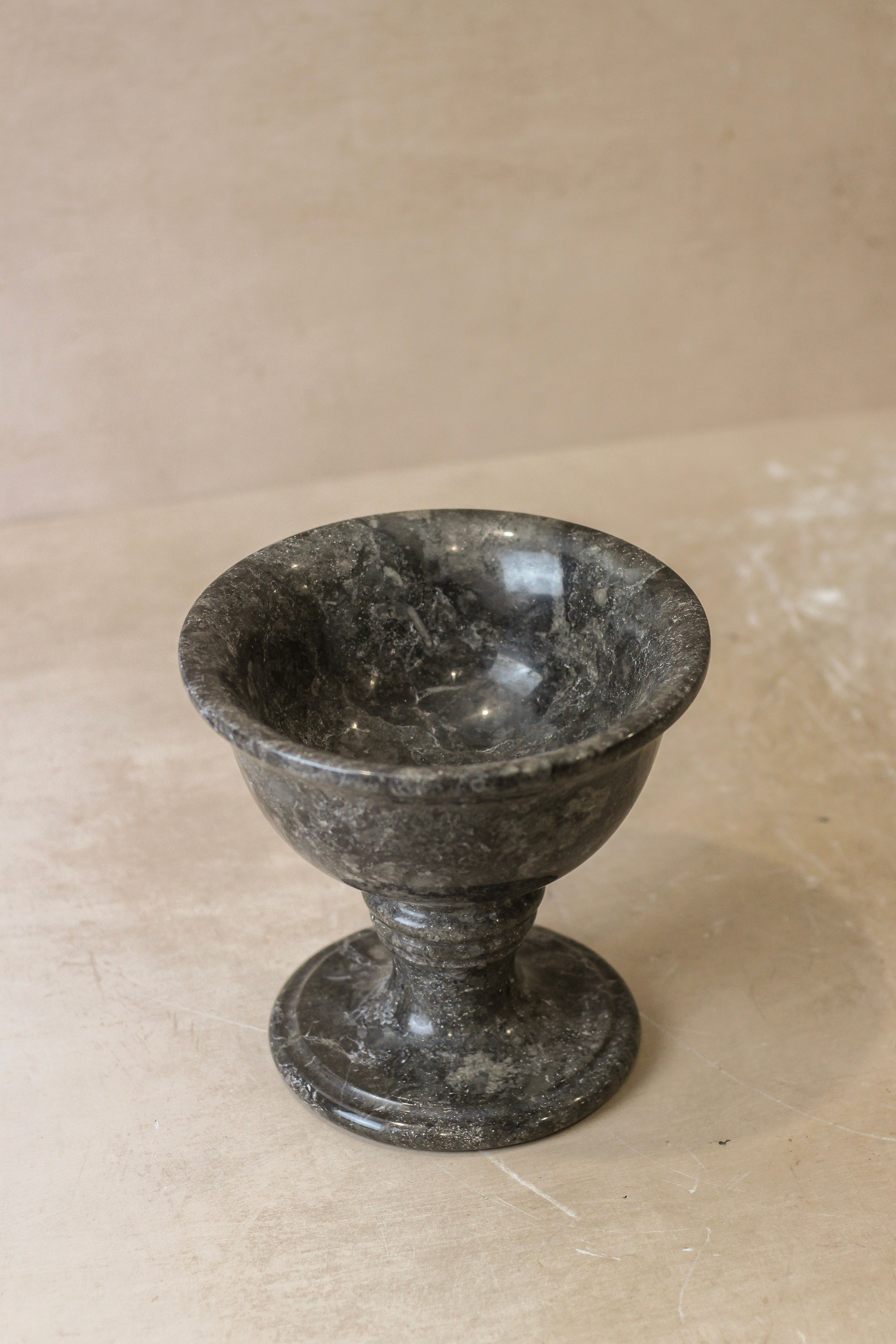 Black Marble Chalice Bowl