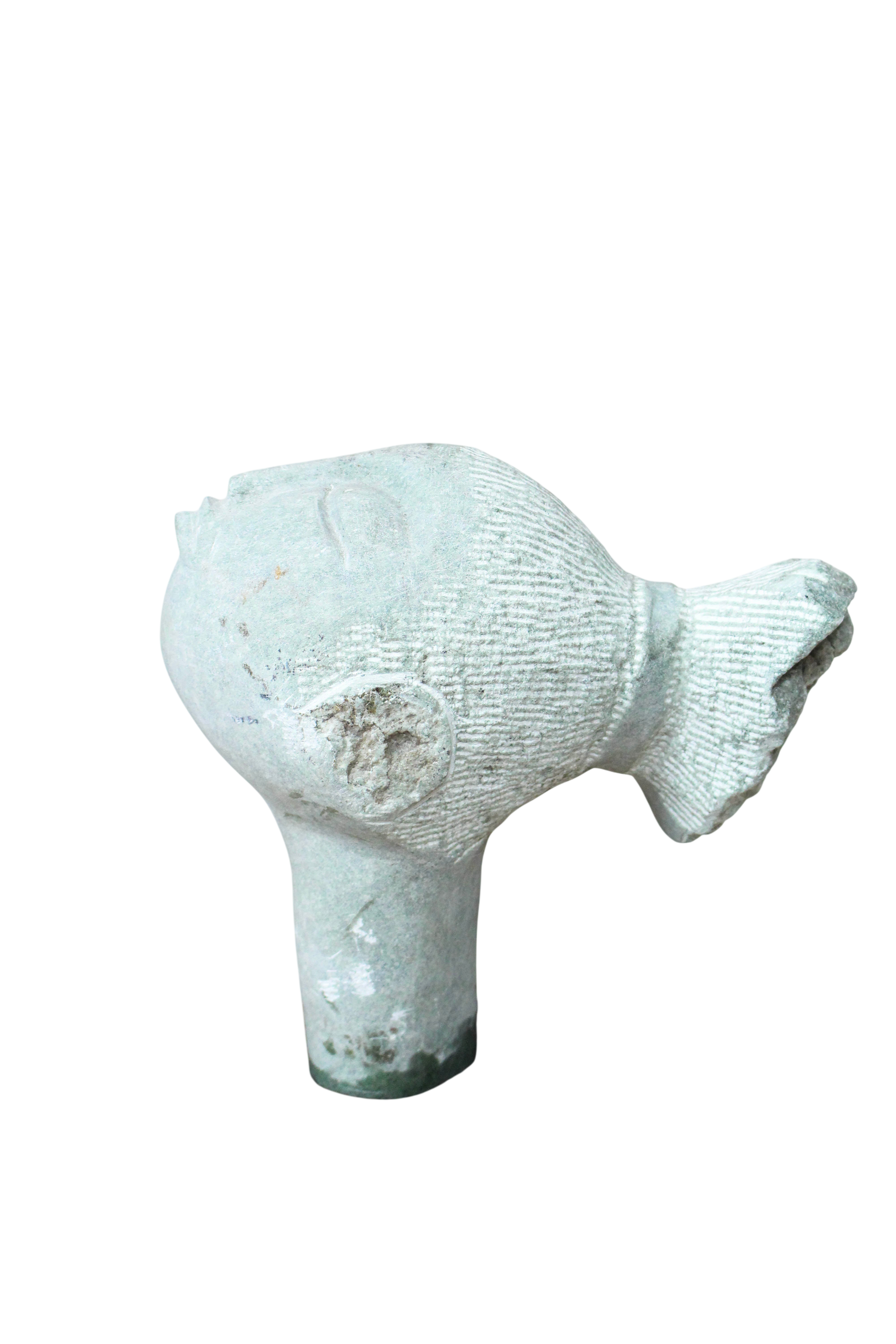 Stone head sculpture by Rizimu Chiwawa Zimbabwe 30.7