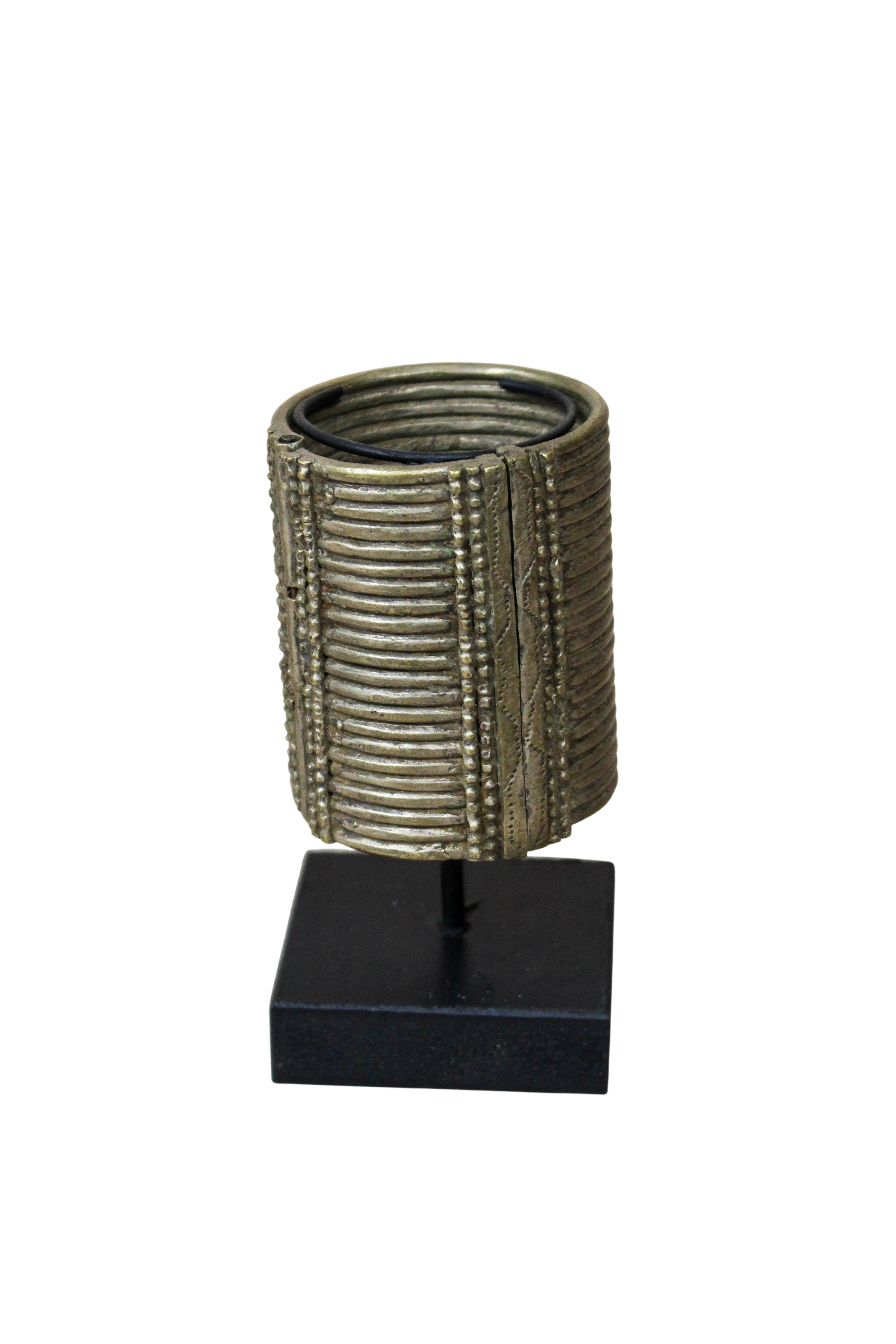 Antique Ethiopian Cast Silver-Toned Bracelet (Dure) - 58.1